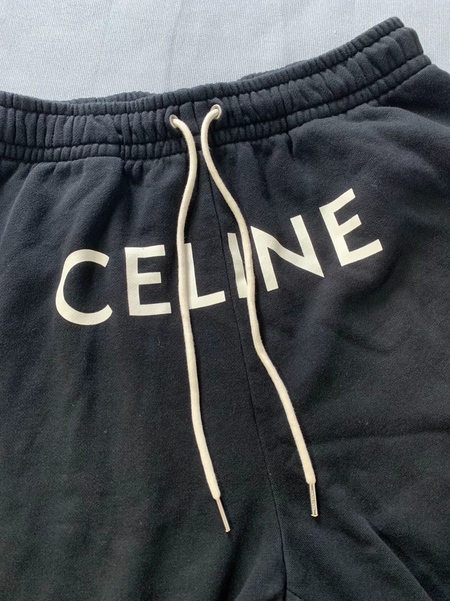 Celine Celine Black Logo Print Cotton Pants Size US 32 / EU 48 - 3 Thumbnail