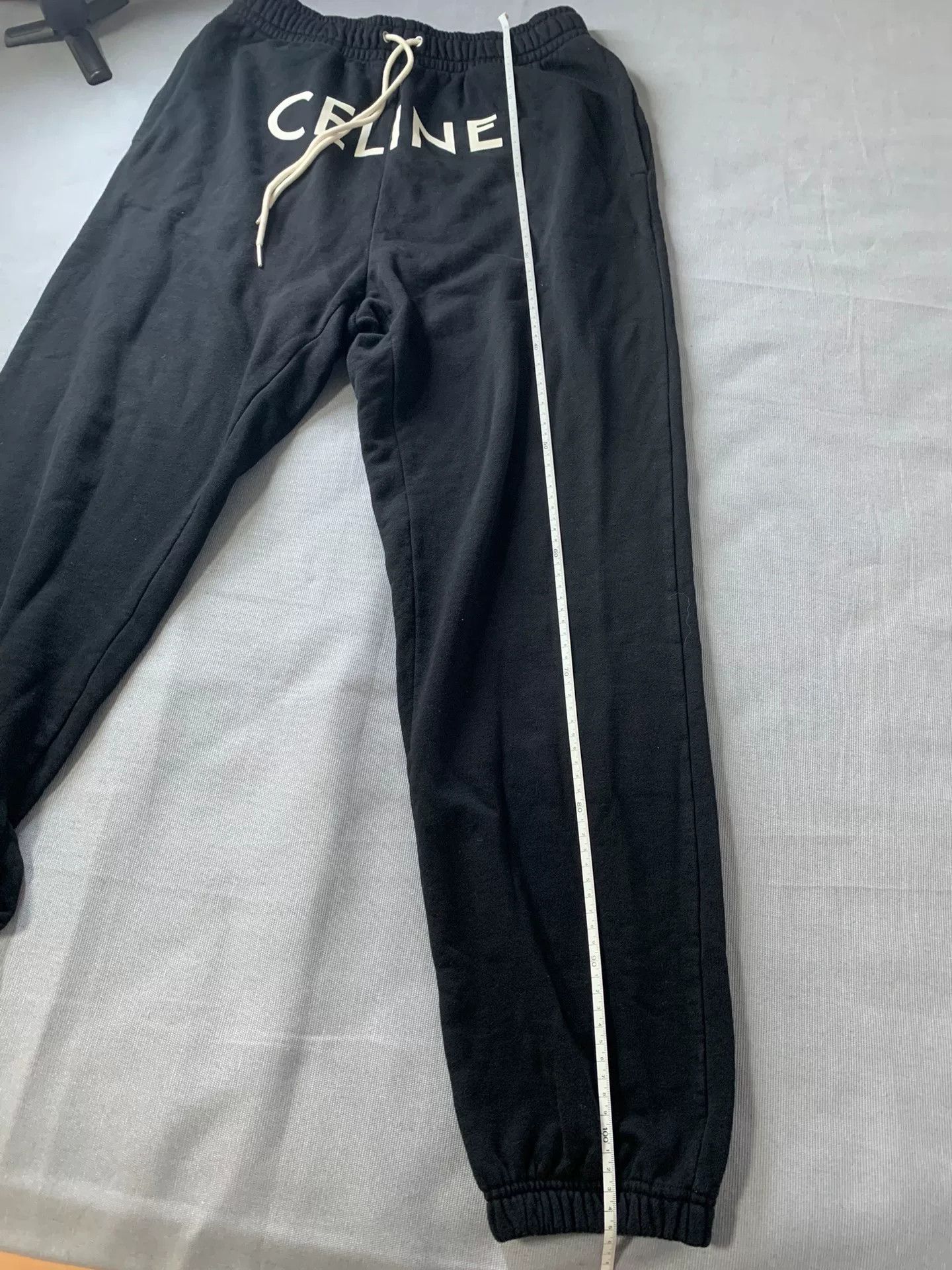 Celine Celine Black Logo Print Cotton Pants Size US 32 / EU 48 - 6 Thumbnail
