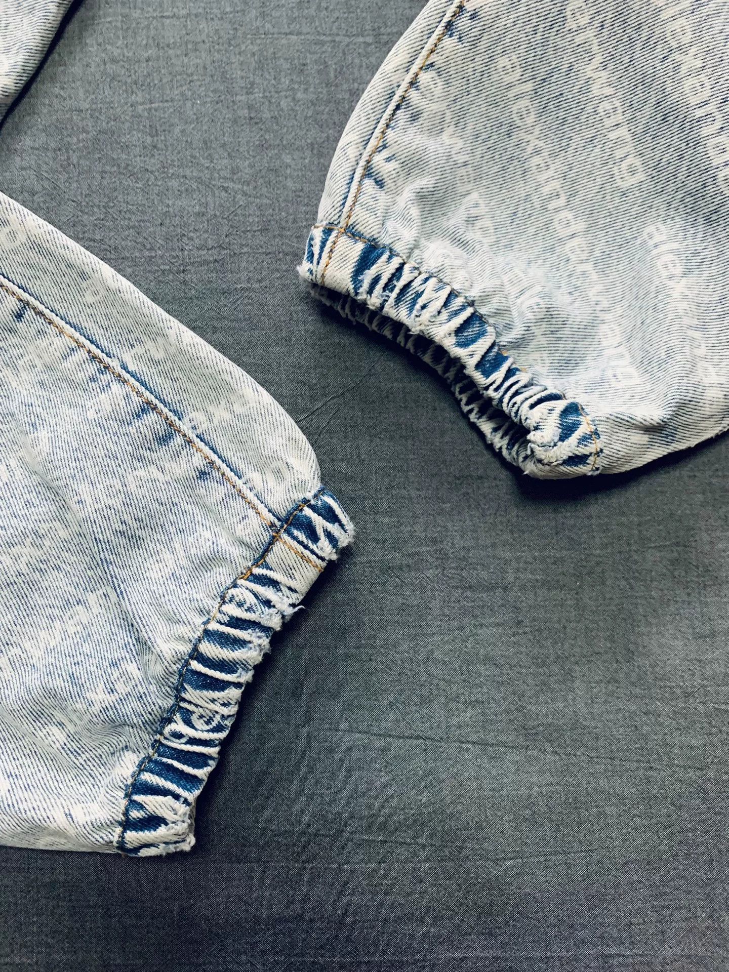 Alexander Wang Alexander Wang Light Blue Logo Distressed Denim Pants Size 22" - 5 Thumbnail