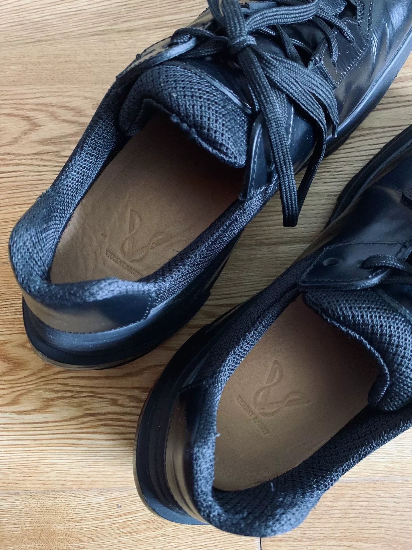 1017 ALYX 9SM 1017 Alyx 9SM Black Leather Derby Sneakers Size US 8 / EU 41 - 7 Thumbnail