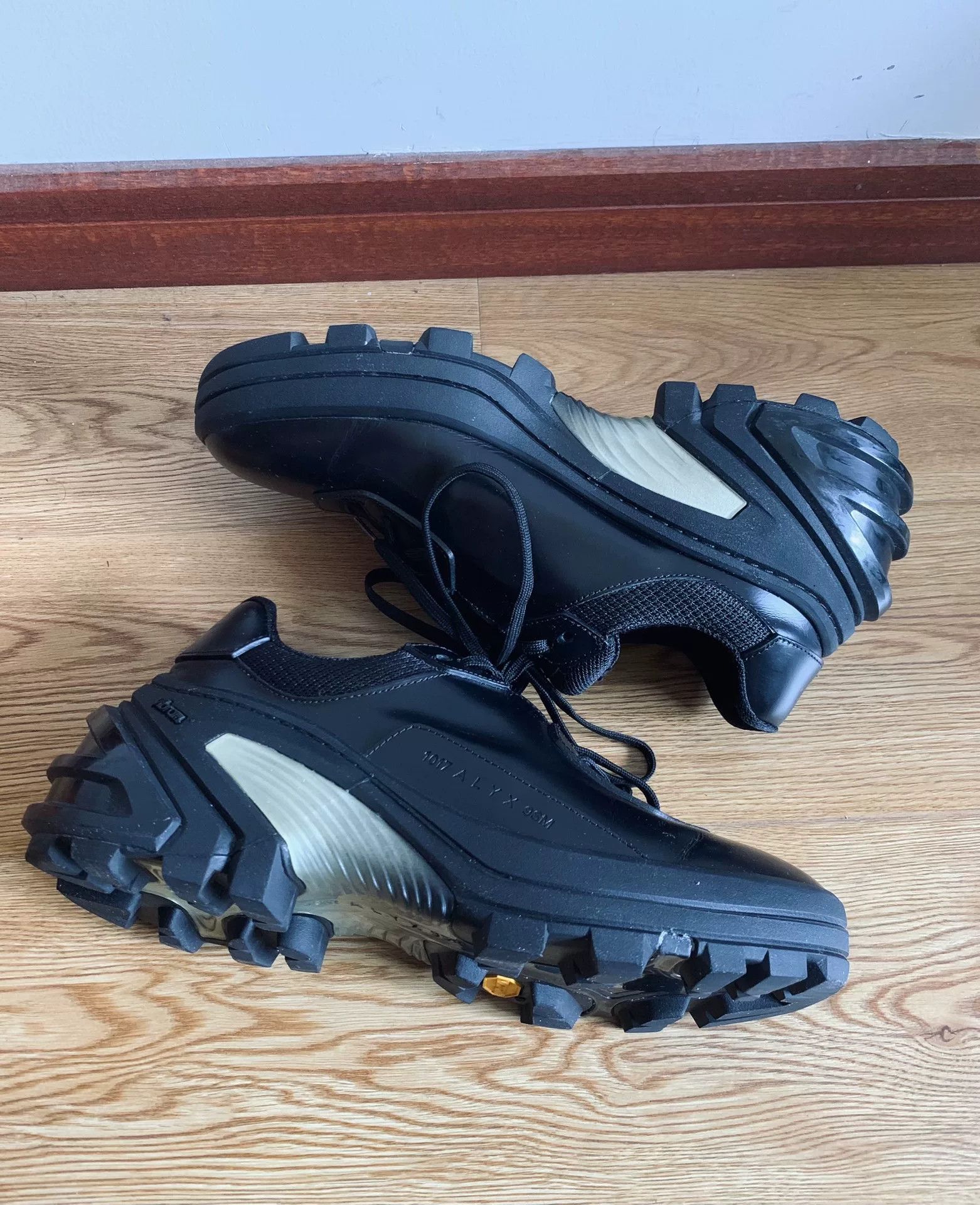 1017 ALYX 9SM 1017 Alyx 9SM Black Leather Derby Sneakers Size US 8 / EU 41 - 3 Thumbnail