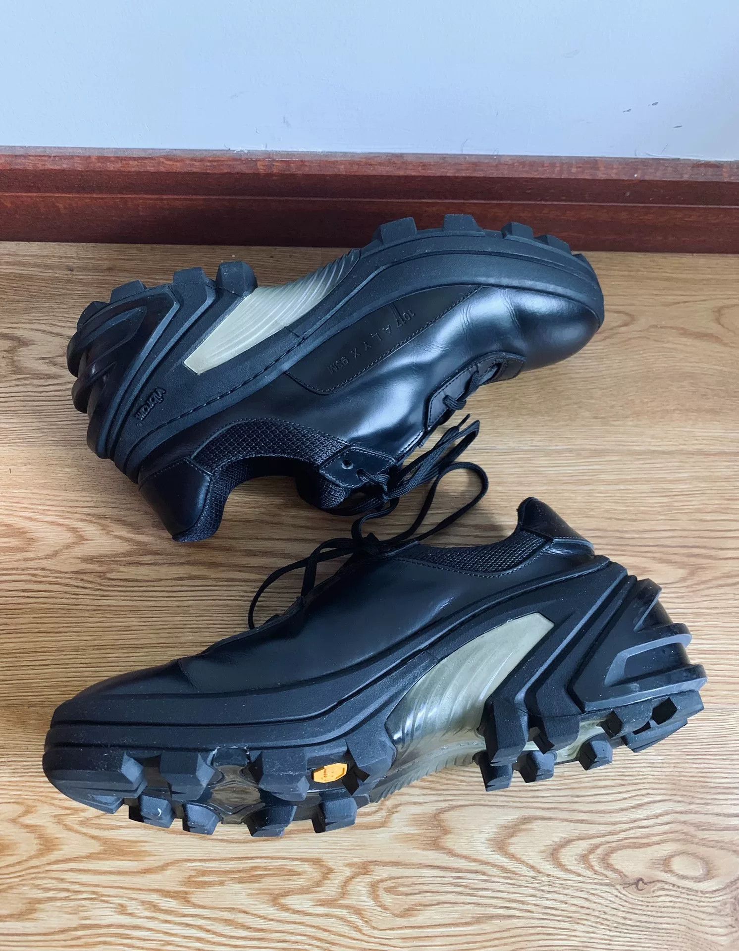 1017 ALYX 9SM 1017 Alyx 9SM Black Leather Derby Sneakers Size US 8 / EU 41 - 4 Thumbnail