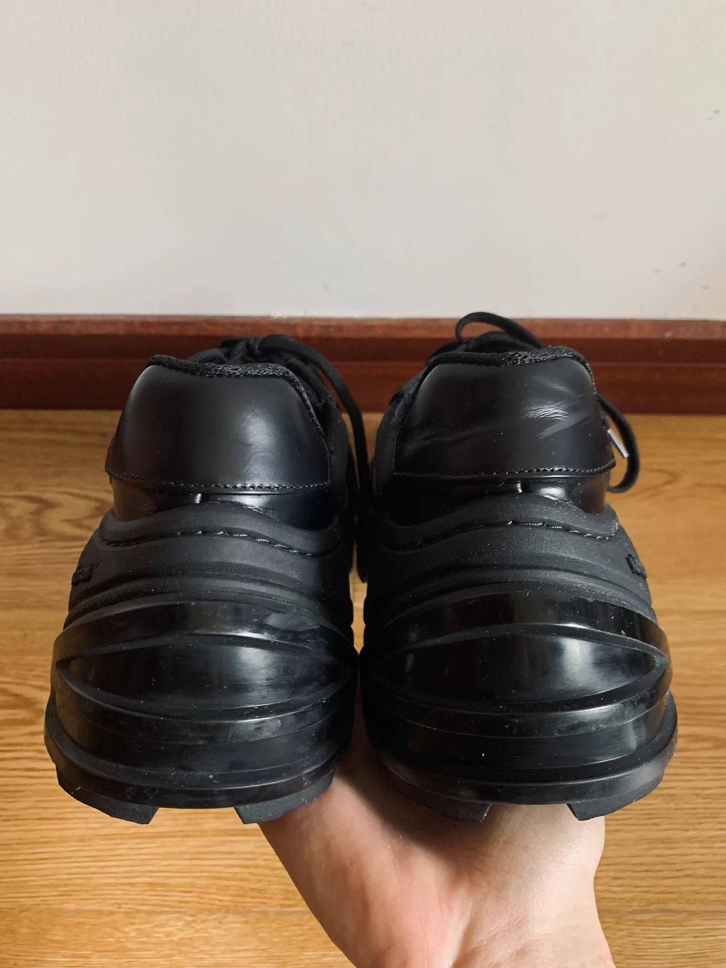 1017 ALYX 9SM 1017 Alyx 9SM Black Leather Derby Sneakers Size US 8 / EU 41 - 5 Thumbnail