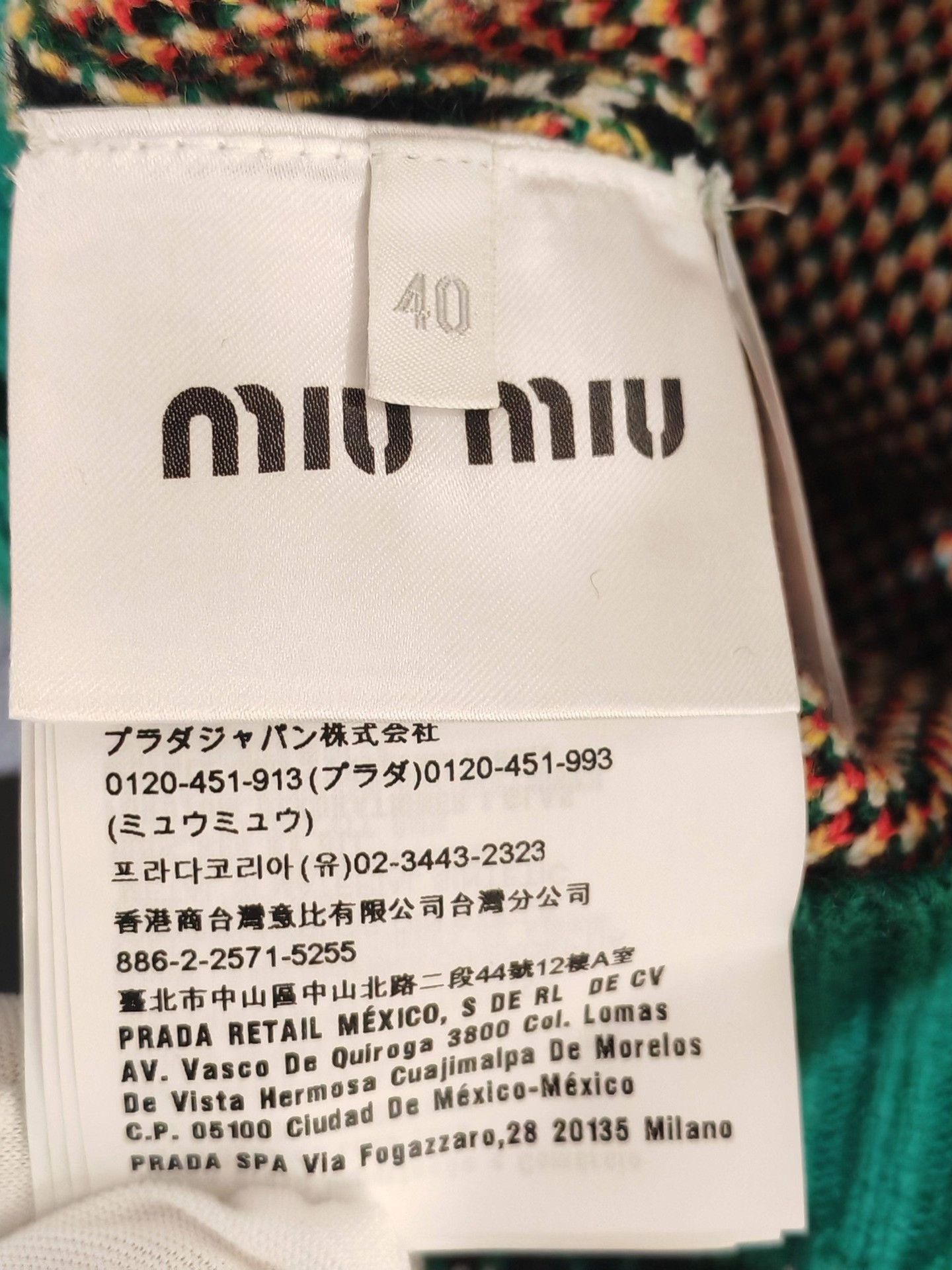 Miu Miu Miu Miu Green Plaid Knit Set Size M / US 6-8 / IT 42-44 - 5 Thumbnail