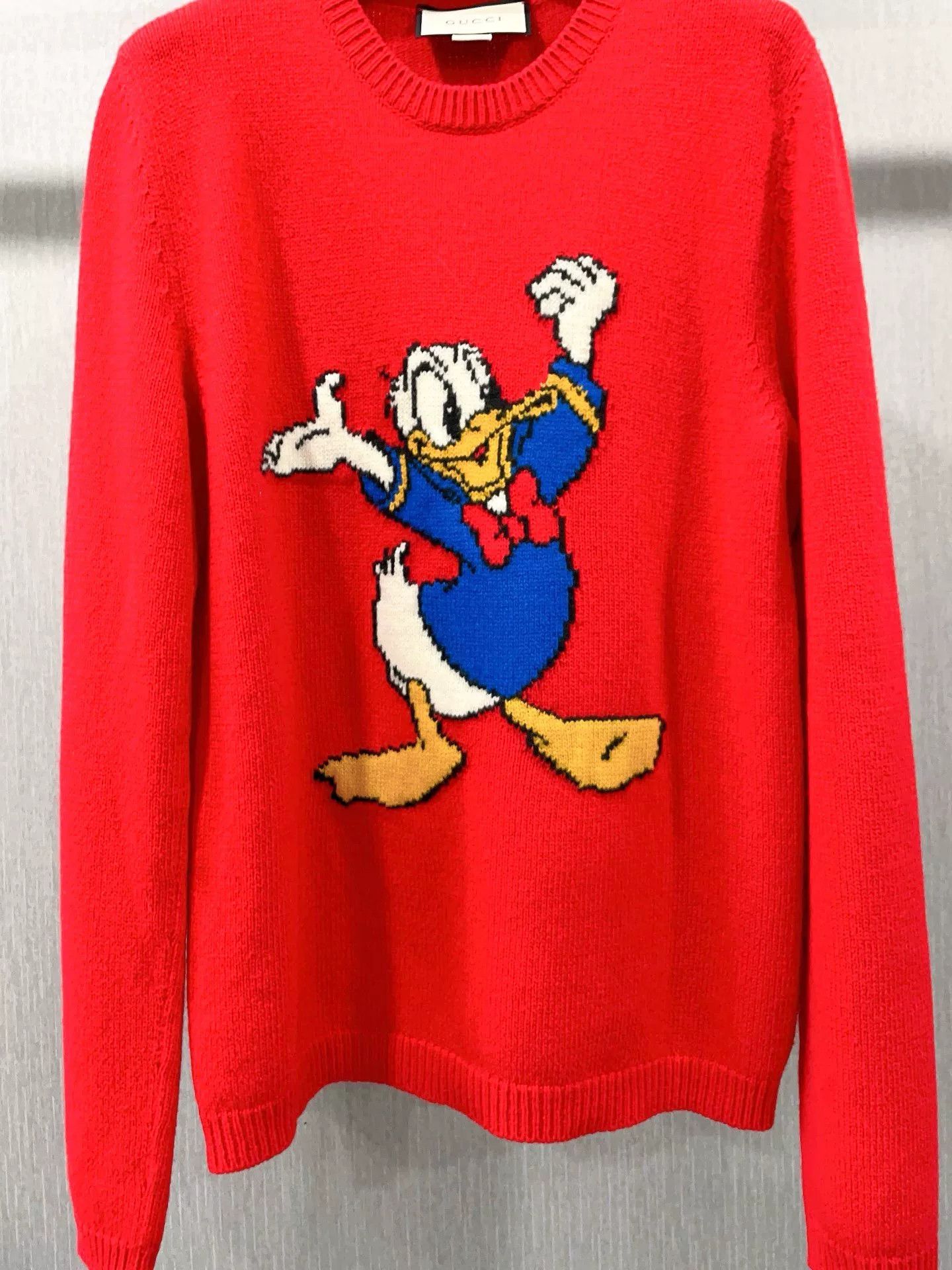 Gucci Gucci Donald Duck Red Wool Sweater Size US S / EU 44-46 / 1 - 5 Thumbnail