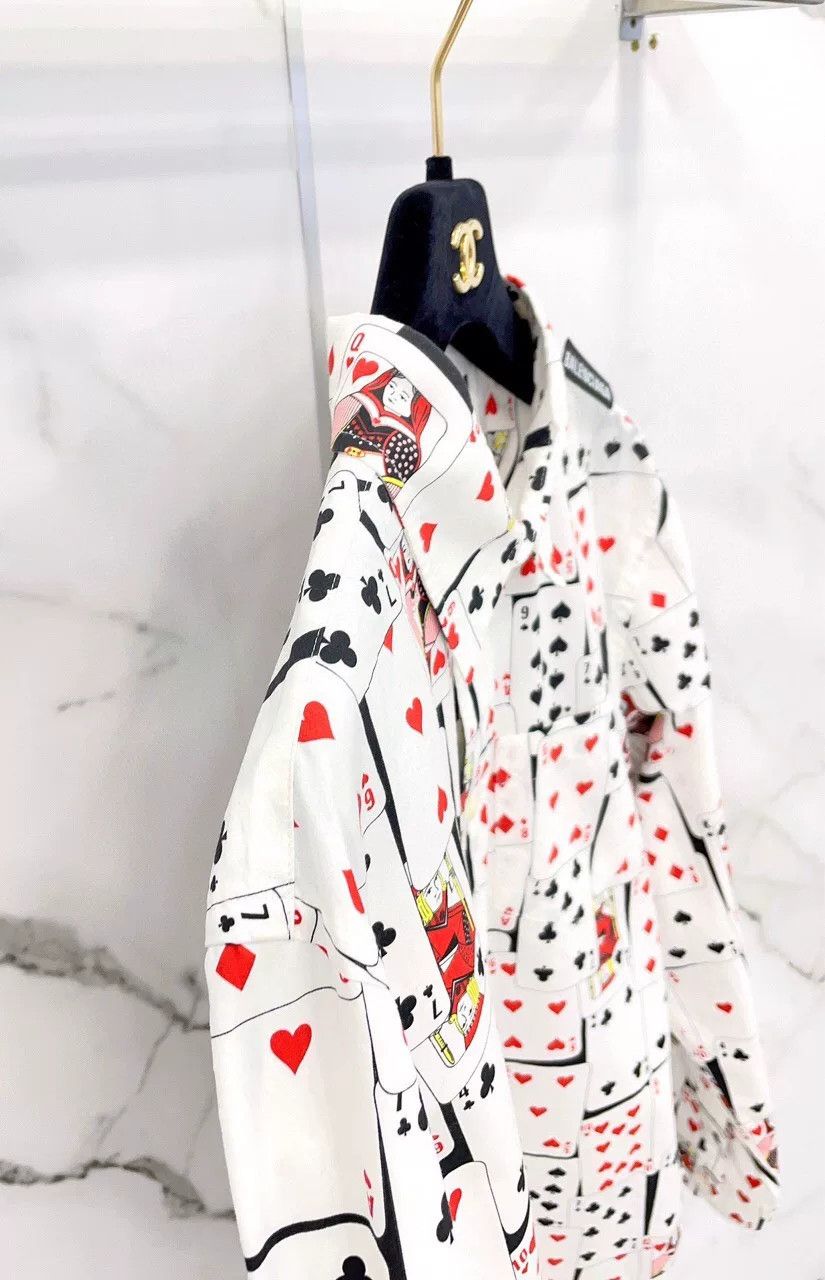 Balenciaga Balenciaga Playing Cards Print Shirt Size US XXS / EU 40 - 6 Thumbnail