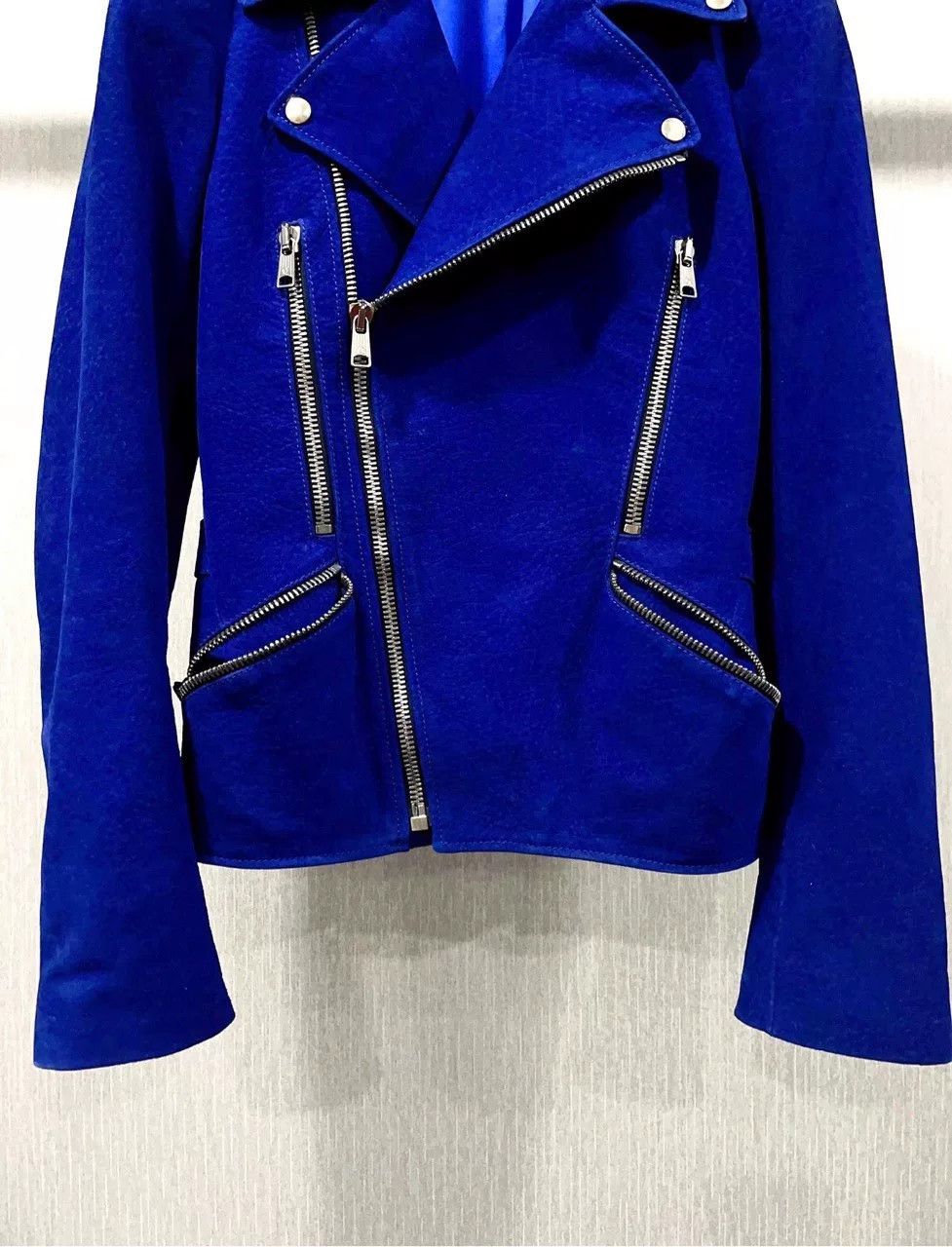 Alexander McQueen Alexander McQueen Blue Biker Jacket Size S / US 4 / IT 40 - 4 Thumbnail