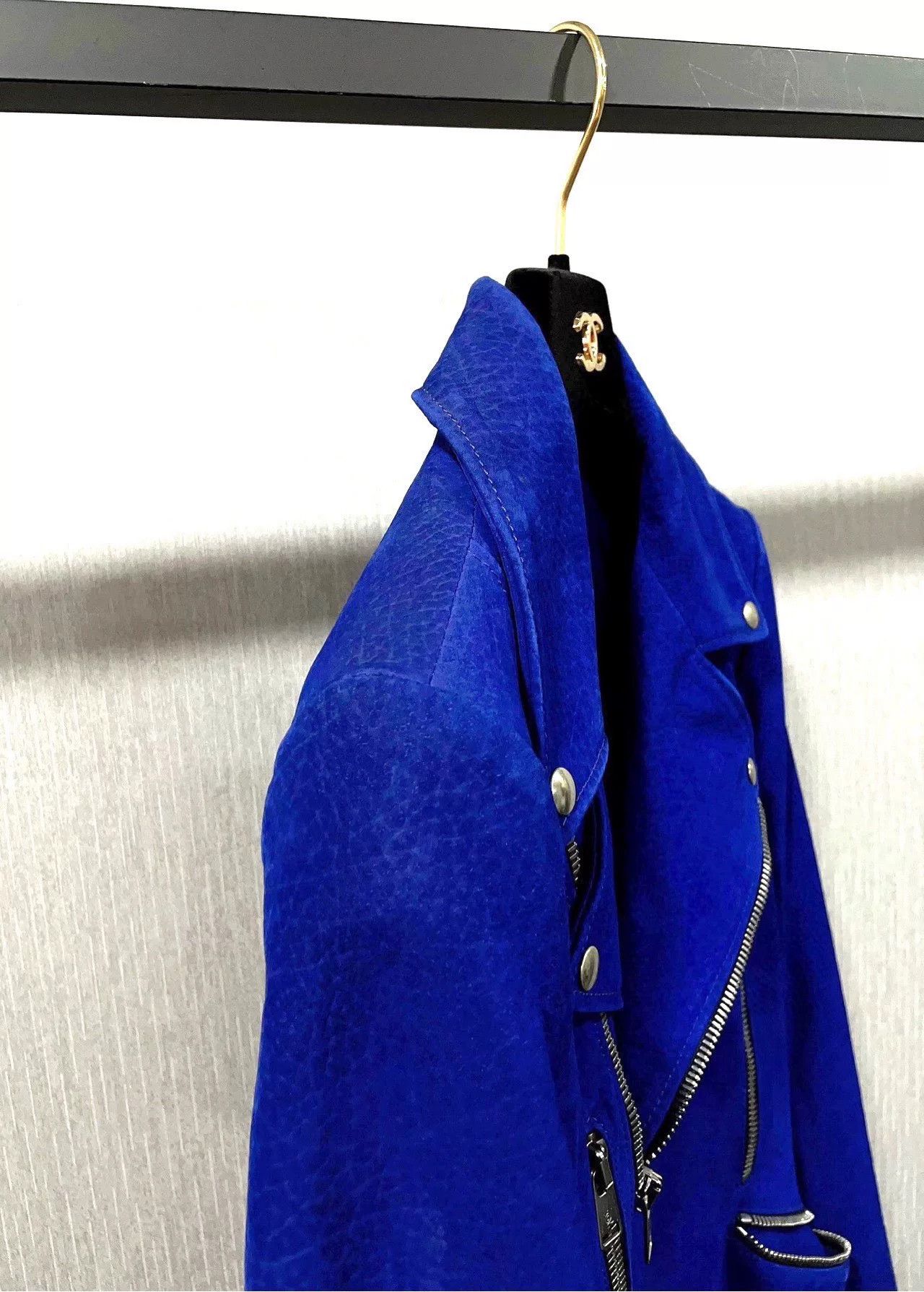 Alexander McQueen Alexander McQueen Blue Biker Jacket Size S / US 4 / IT 40 - 6 Thumbnail