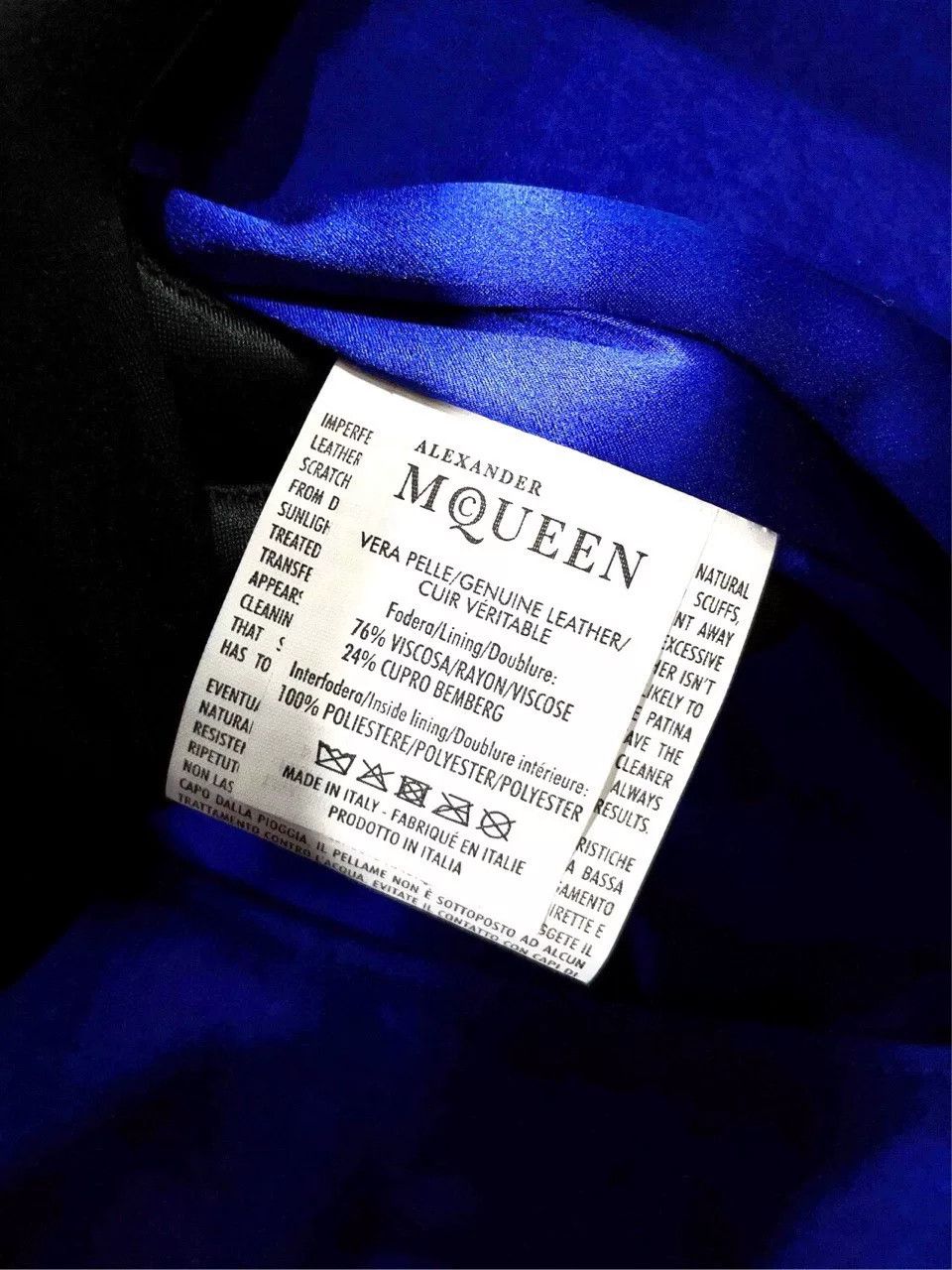 Alexander McQueen Alexander McQueen Blue Biker Jacket Size S / US 4 / IT 40 - 9 Thumbnail