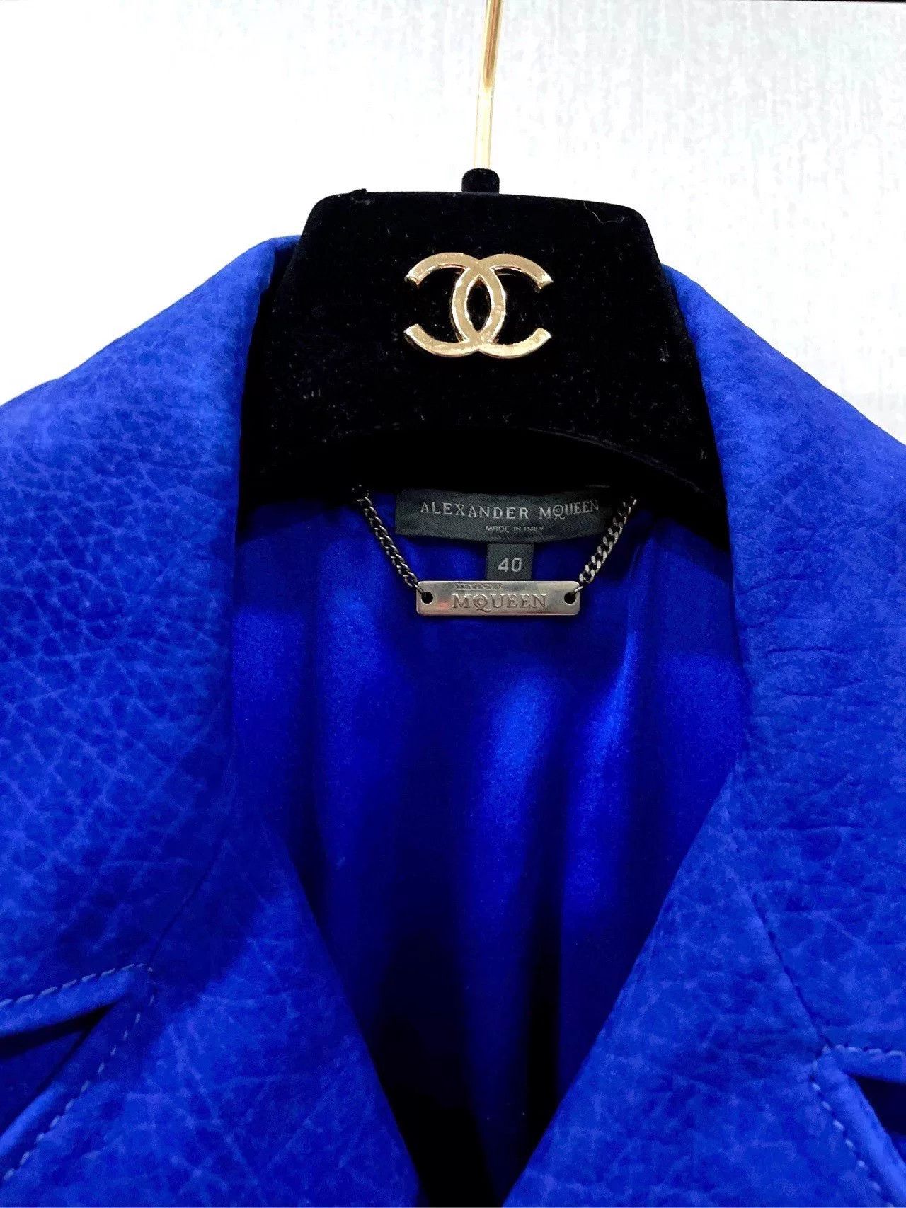 Alexander McQueen Alexander McQueen Blue Biker Jacket Size S / US 4 / IT 40 - 8 Thumbnail