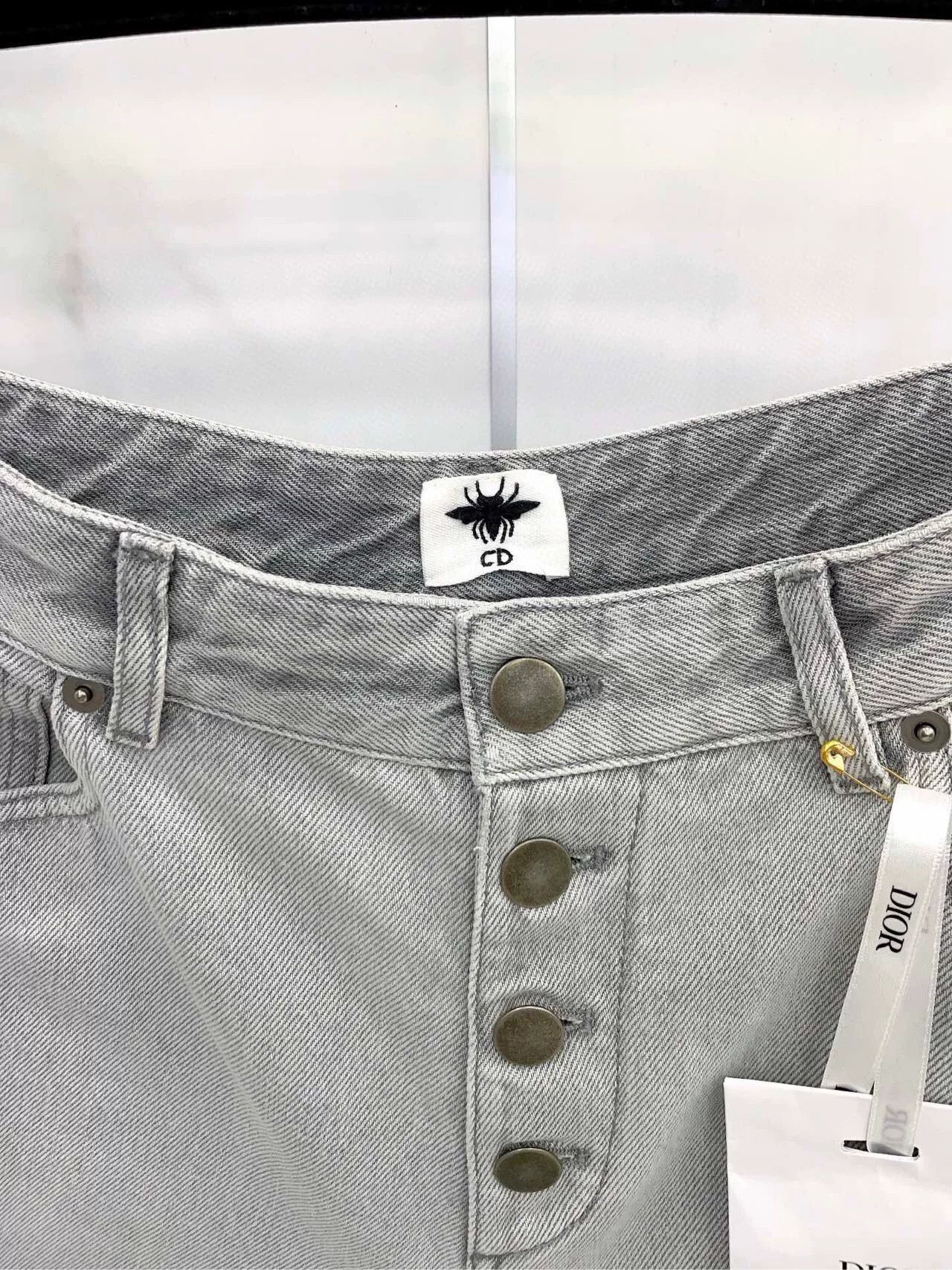 Dior Dior Gray Wide-Leg Jeans Size 38" / US 16 / IT 52 - 3 Thumbnail