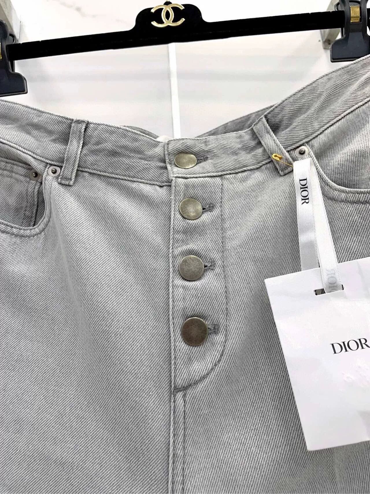 Dior Dior Gray Wide-Leg Jeans Size 38" / US 16 / IT 52 - 4 Thumbnail