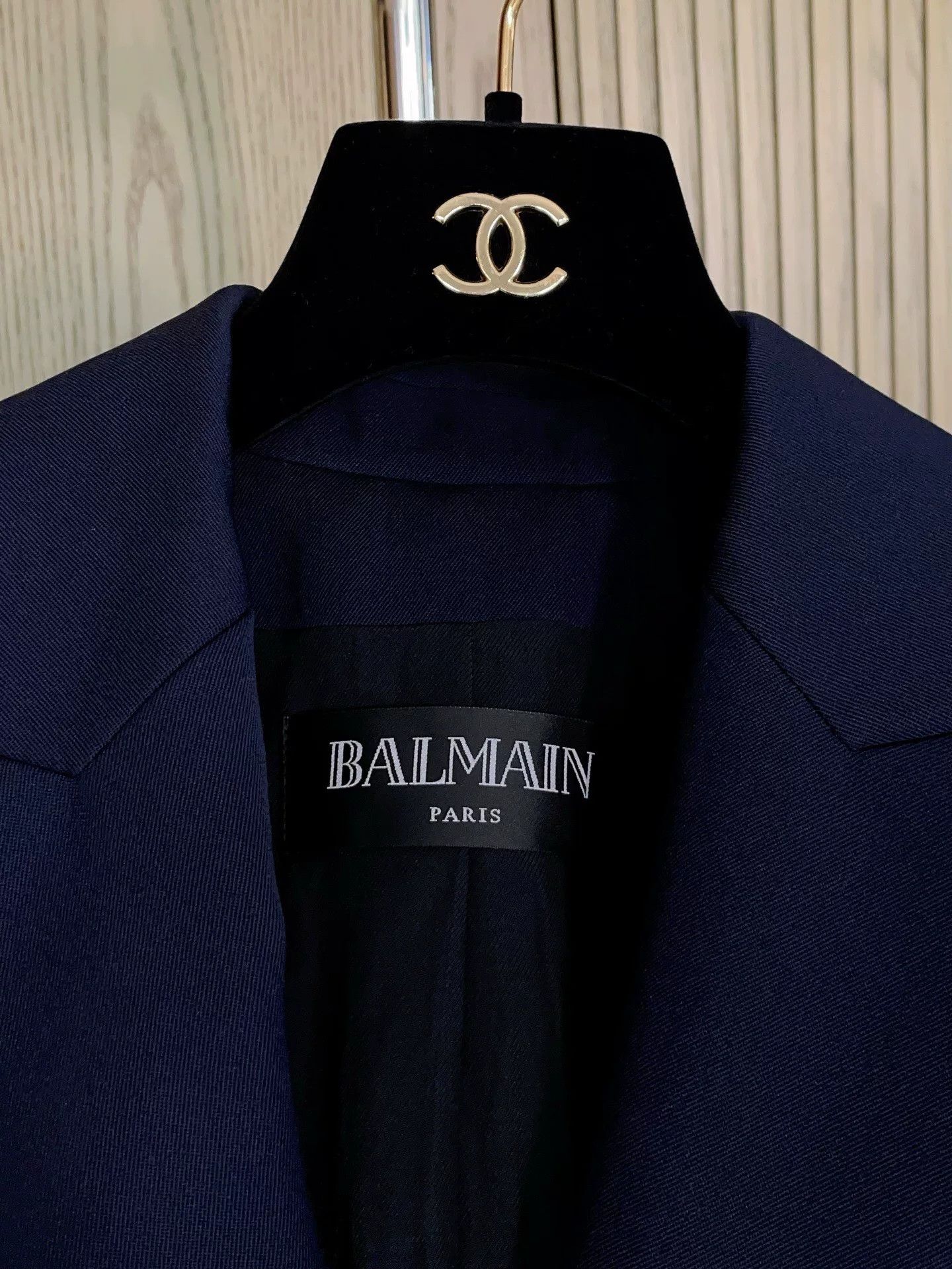 Balmain Balmain Navy Double-Breasted Two-Pocket Blazer Size XS / US 0-2 / IT 36-38 - 8 Thumbnail