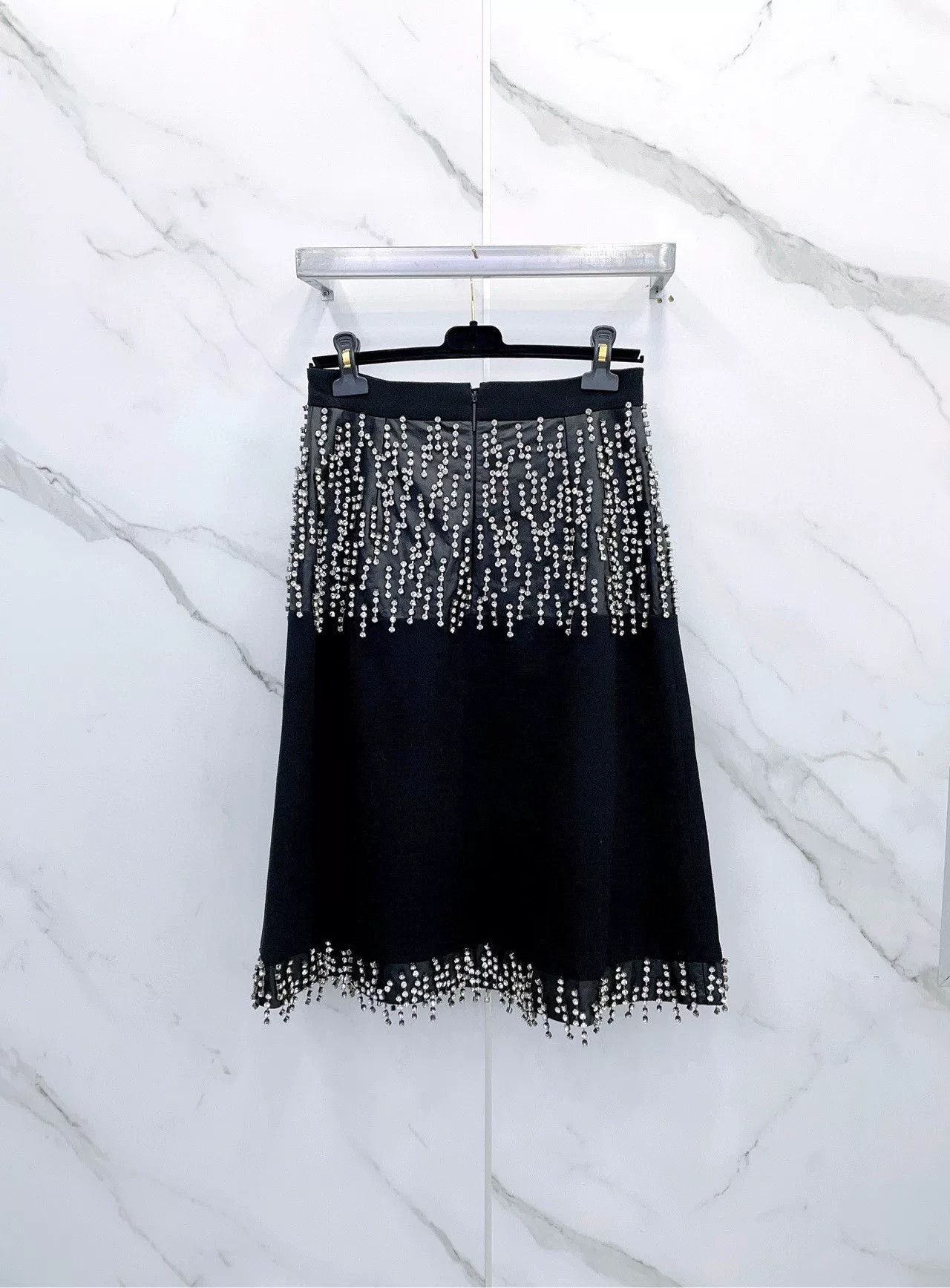 Christopher Kane Christopher Kane Black Studded Skirt Size 42" / US 20 - 2 Thumbnail