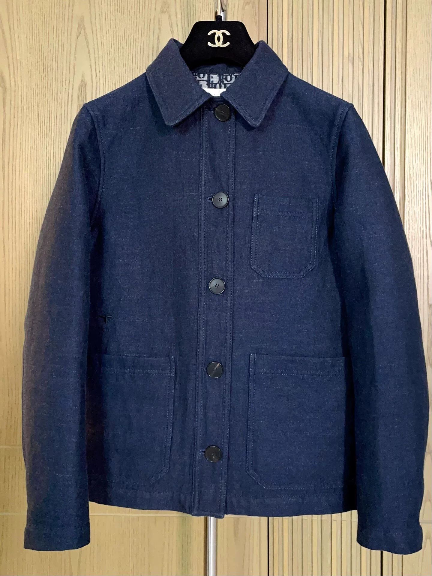 Dior Dior Navy Single-Breasted Double-Sided Coat Size XXS / US 00 / IT 34 - 4 Thumbnail