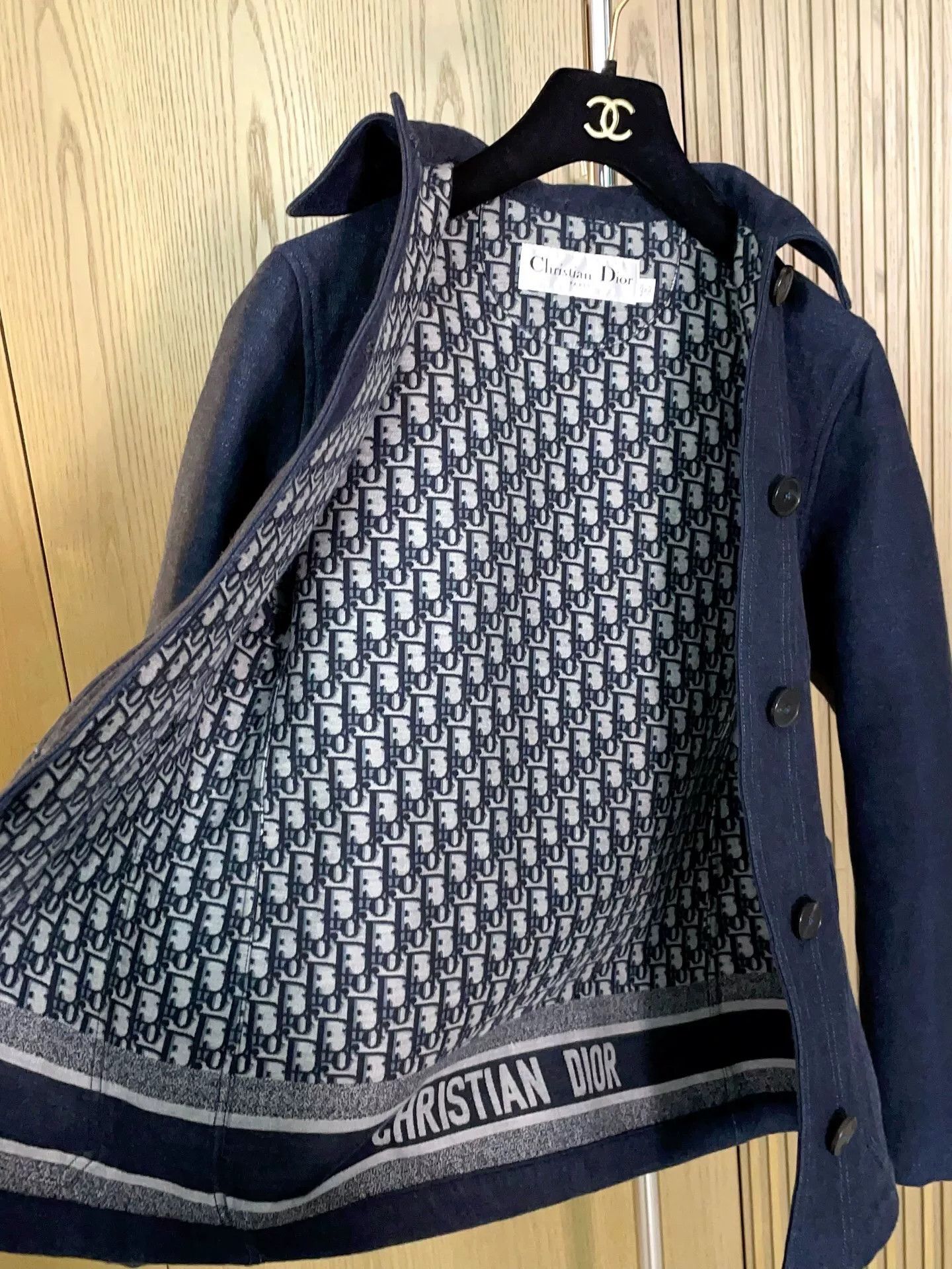 Dior Dior Navy Single-Breasted Double-Sided Coat Size XXS / US 00 / IT 34 - 7 Thumbnail