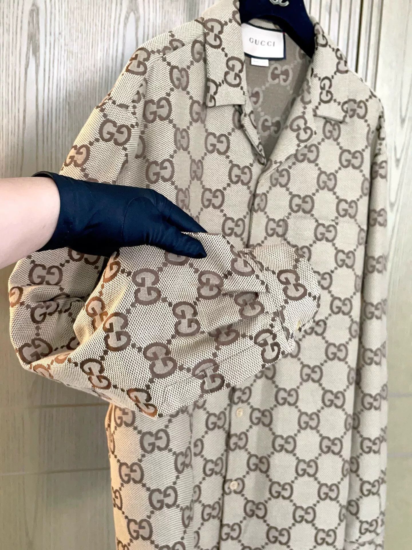 Gucci Gucci Maxi GG Canvas Long-Sleeve Shirt Size US M / EU 48-50 / 2 - 5 Thumbnail