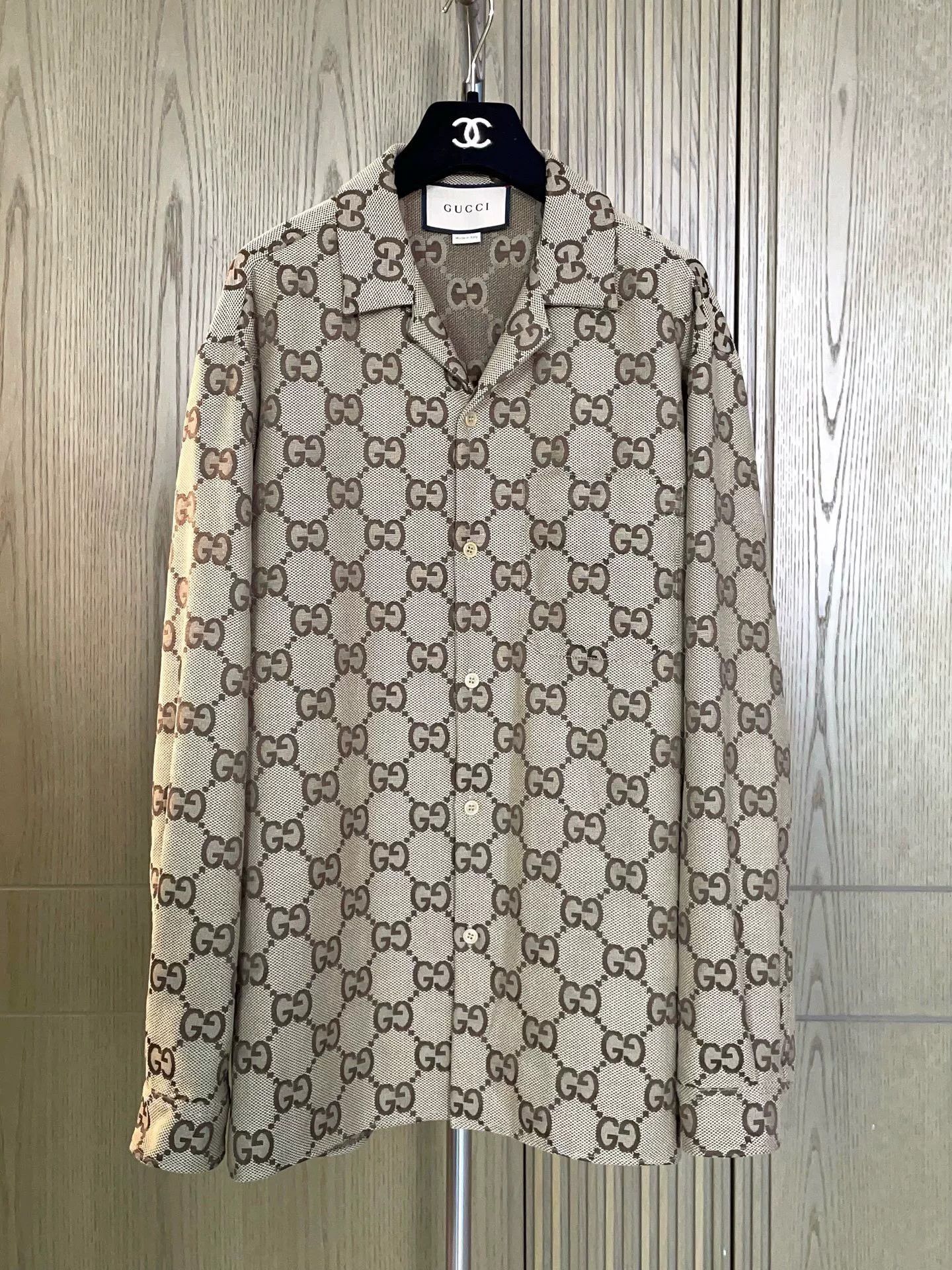 Gucci Gucci Maxi GG Canvas Long-Sleeve Shirt Size US M / EU 48-50 / 2 - 4 Thumbnail