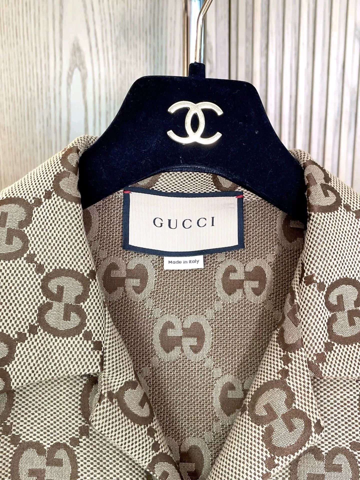 Gucci Gucci Maxi GG Canvas Long-Sleeve Shirt Size US M / EU 48-50 / 2 - 8 Thumbnail