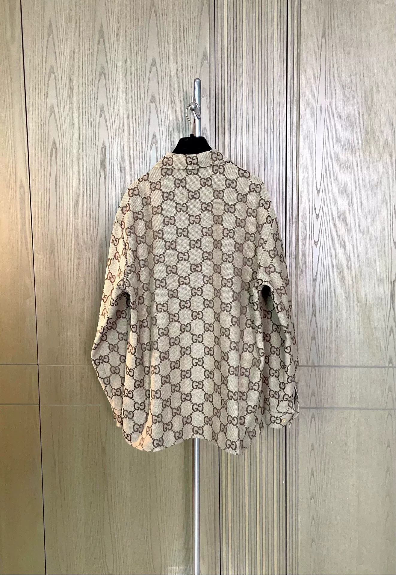 Gucci Gucci Maxi GG Canvas Long-Sleeve Shirt Size US M / EU 48-50 / 2 - 2 Thumbnail