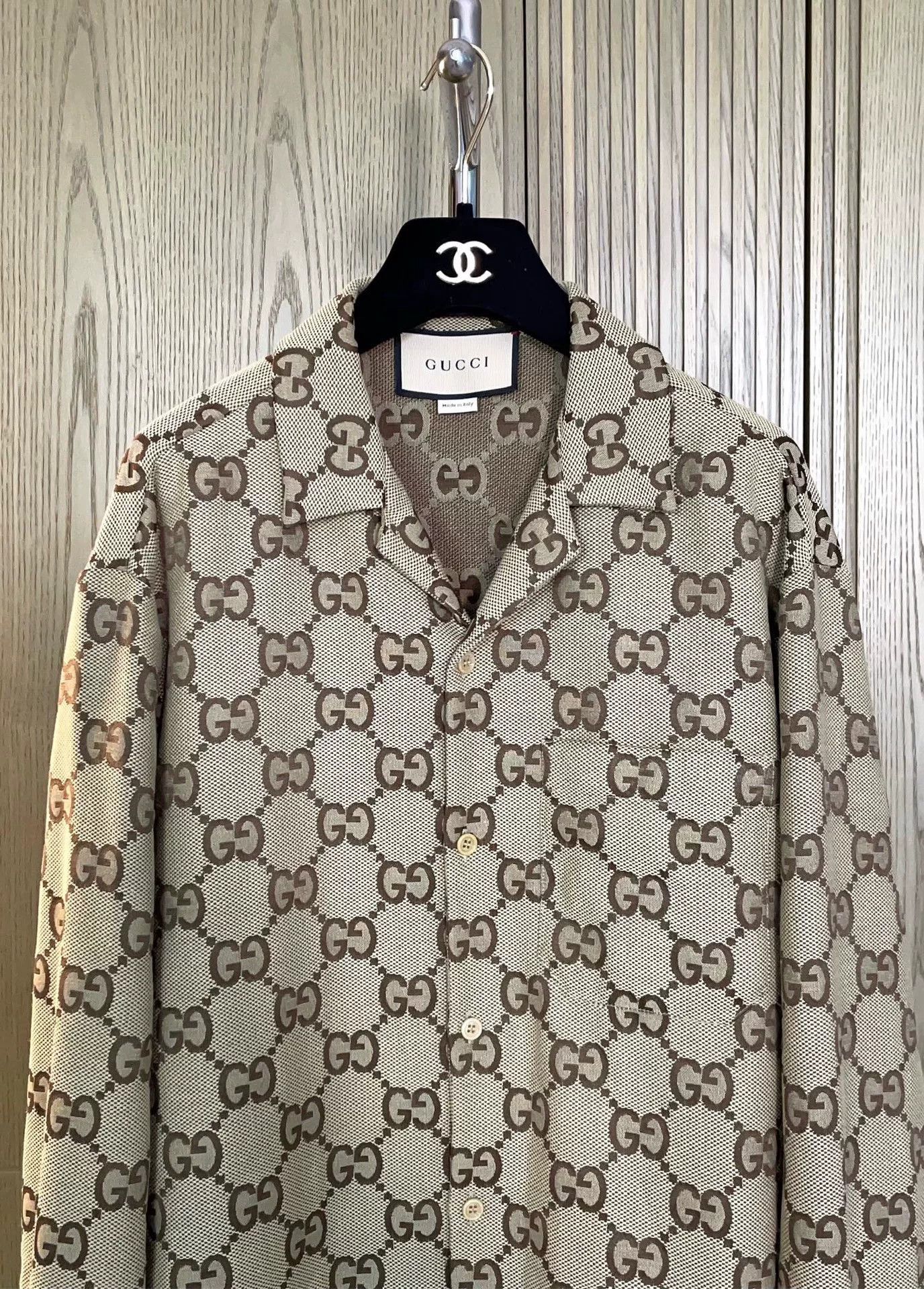 Gucci Gucci Maxi GG Canvas Long-Sleeve Shirt Size US M / EU 48-50 / 2 - 3 Thumbnail