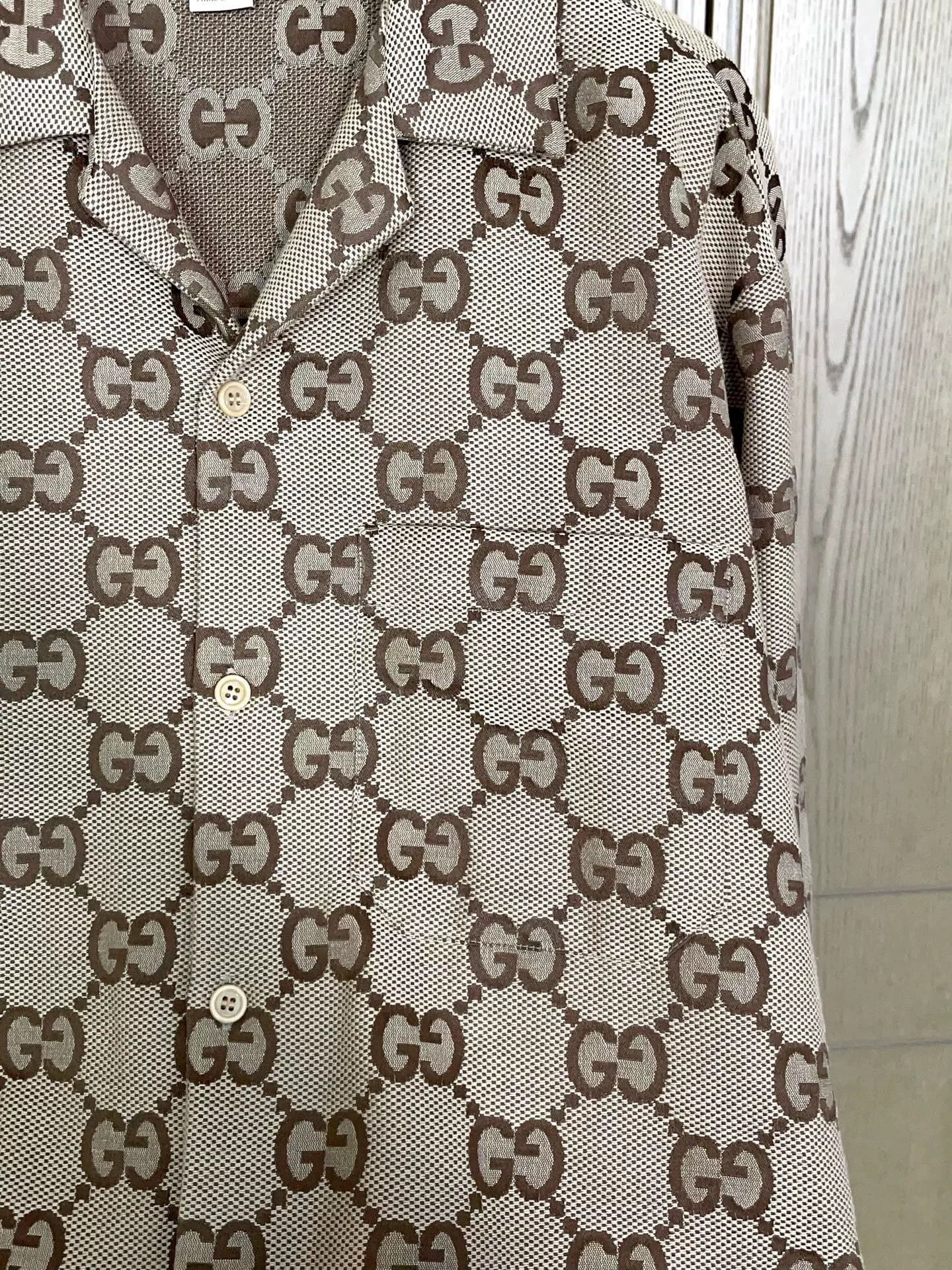 Gucci Gucci Maxi GG Canvas Long-Sleeve Shirt Size US M / EU 48-50 / 2 - 7 Thumbnail