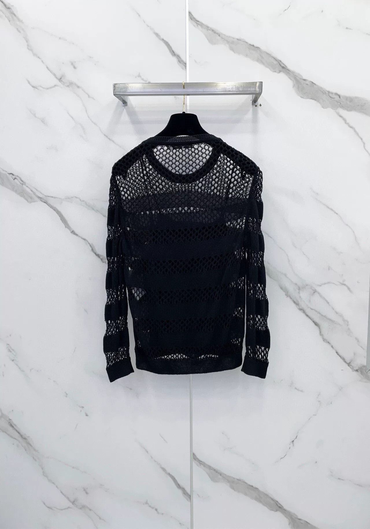 Dior Dior Black Openwork Knit Two-Piece Set Size M / US 6-8 / IT 42-44 - 2 Thumbnail