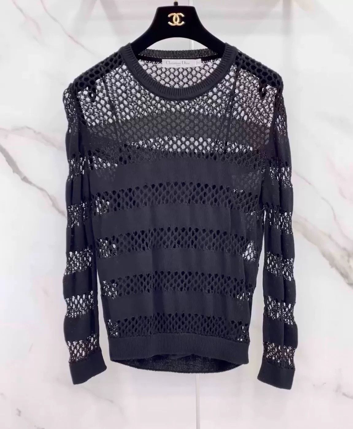 Dior Dior Black Openwork Knit Two-Piece Set Size M / US 6-8 / IT 42-44 - 4 Thumbnail