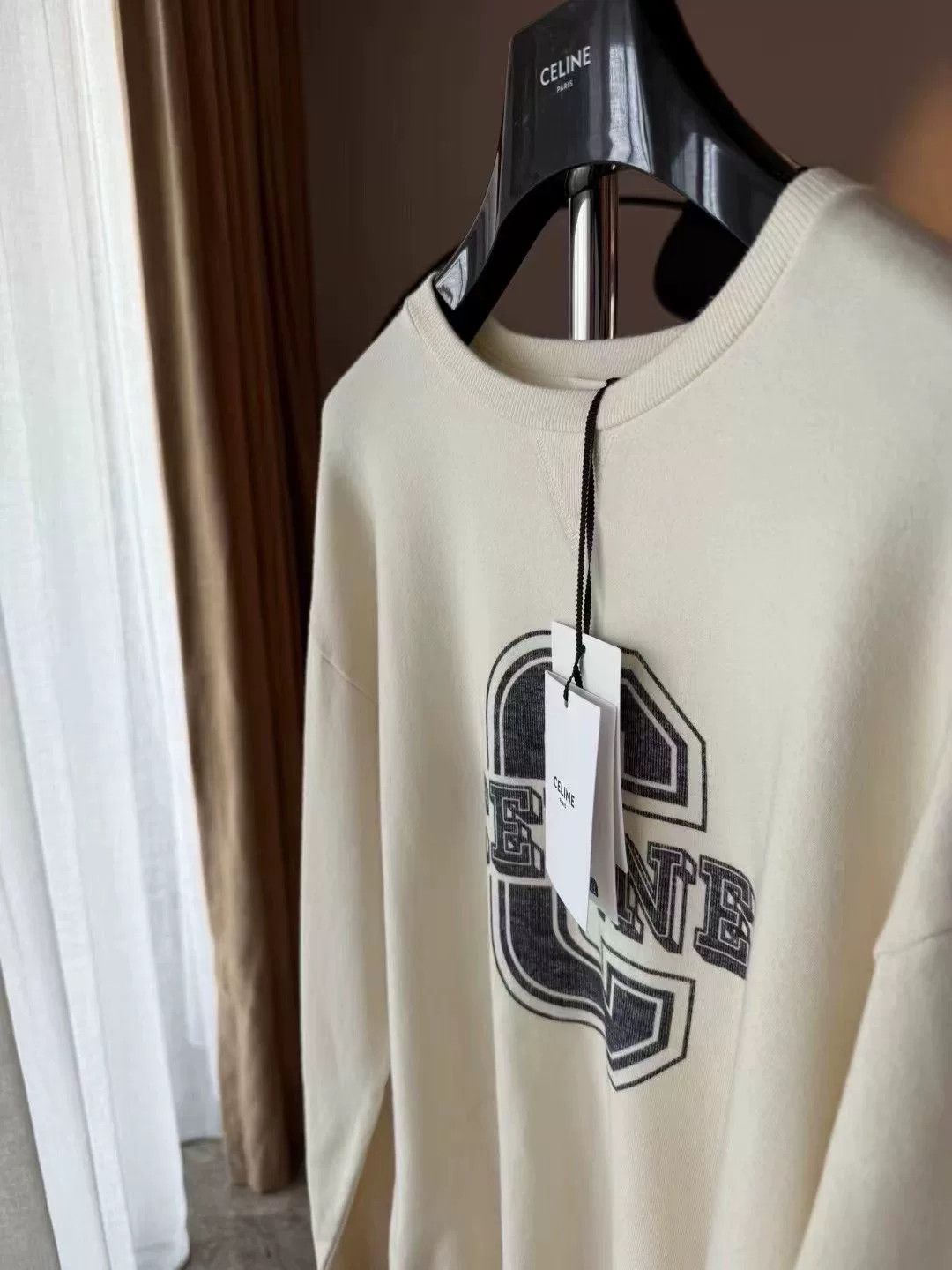 Celine Celine Milk White Letter Sweatshirt Size S / US 4 / IT 40 - 2 Thumbnail