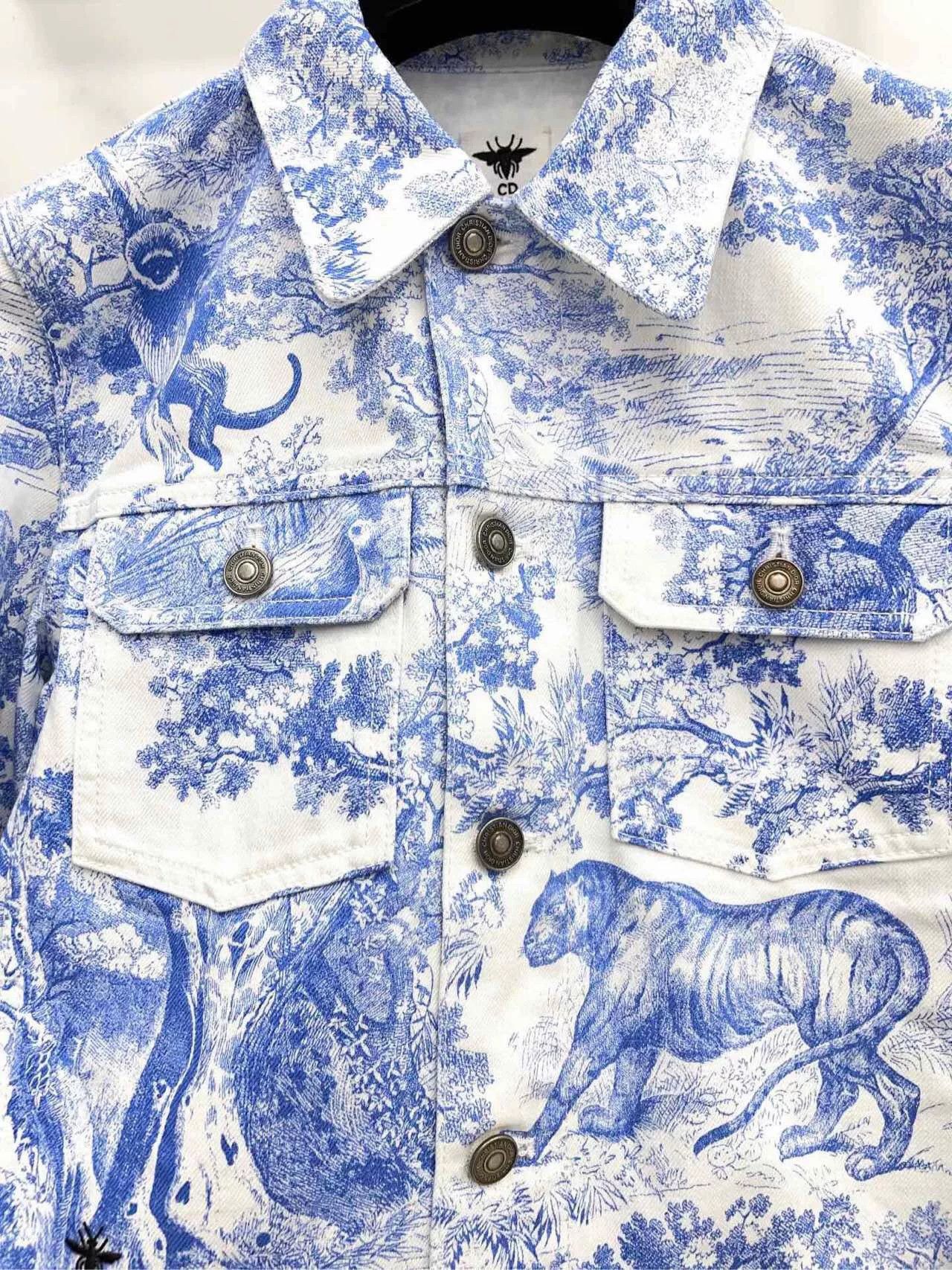 Dior Dior New Animal Jungle Print Denim Jacket Size XS / US 0-2 / IT 36-38 - 7 Thumbnail