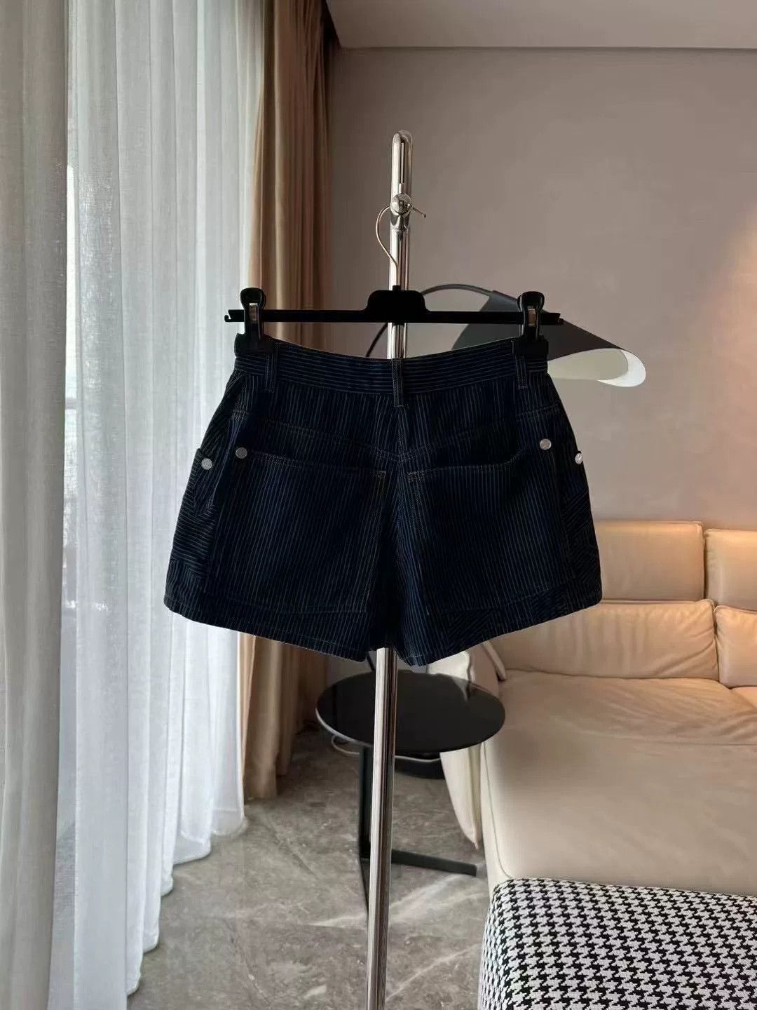 Chanel Chanel Blue Stripe Double C Denim Shorts Size 38" / US 16 / IT 52 - 3 Thumbnail