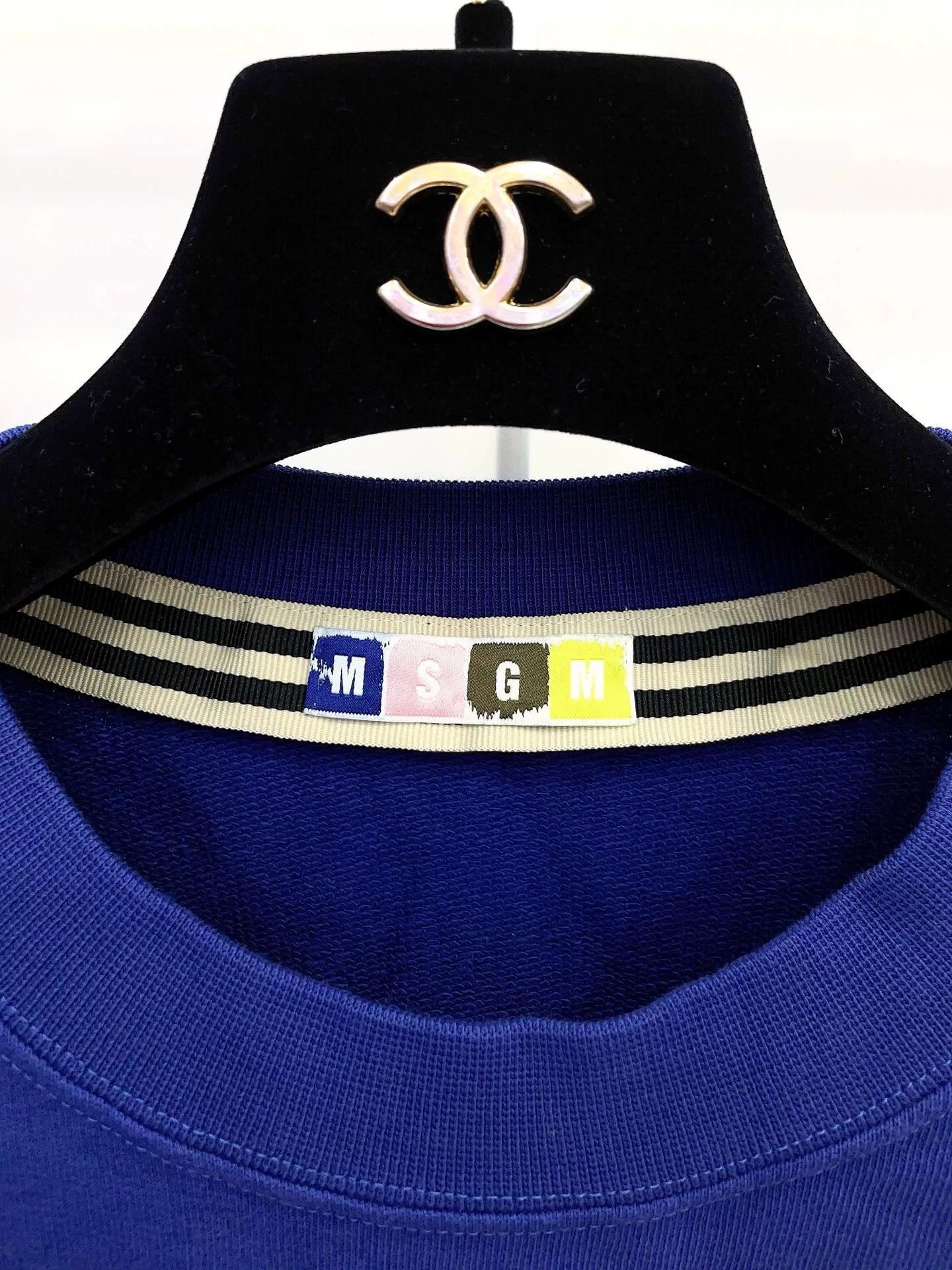 MSGM MSGM Blue Letter Logo Short Sweatshirt Size M / US 6-8 / IT 42-44 - 3 Thumbnail
