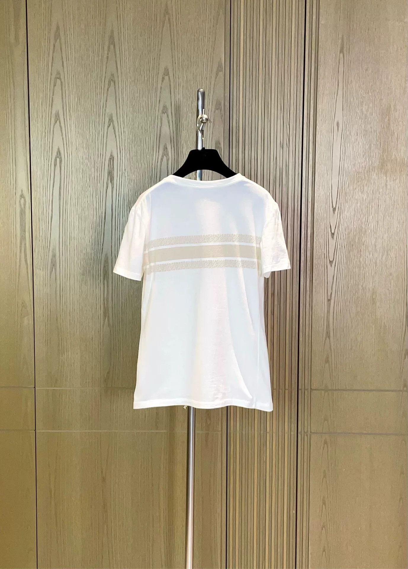 Dior Dior Platinum Gold Logo Print Cotton T-shirt Size XS / US 0-2 / IT 36-38 - 2 Thumbnail