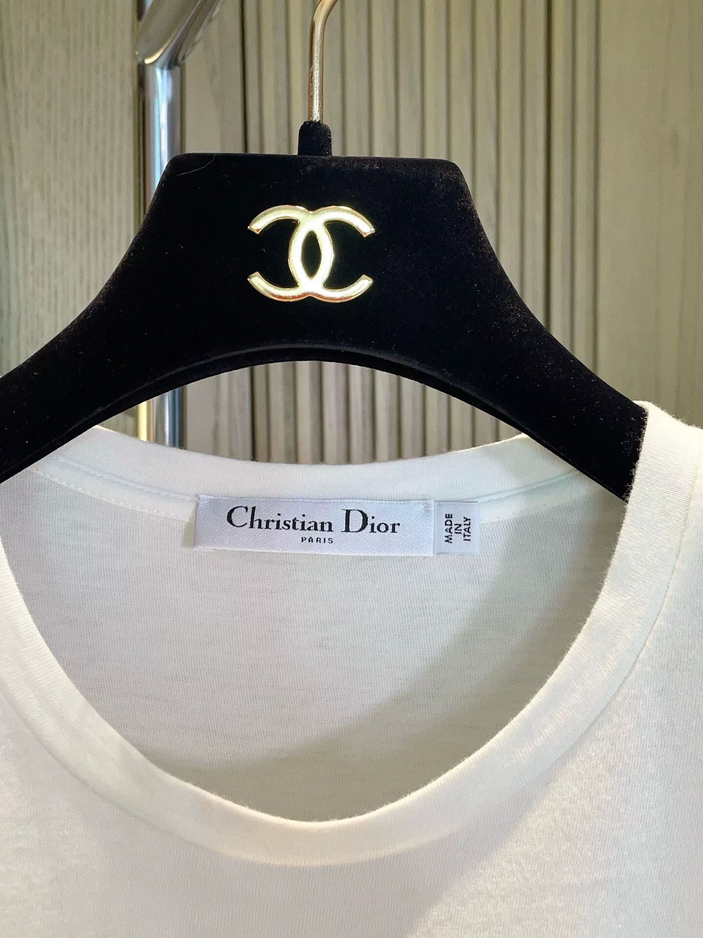 Dior Dior Platinum Gold Logo Print Cotton T-shirt Size XS / US 0-2 / IT 36-38 - 8 Thumbnail