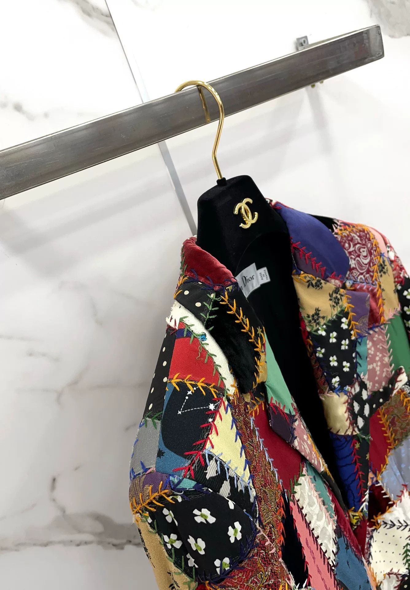 Dior Dior Silk Embroidered Patchwork Blazer Size S / US 4 / IT 40 - 6 Thumbnail