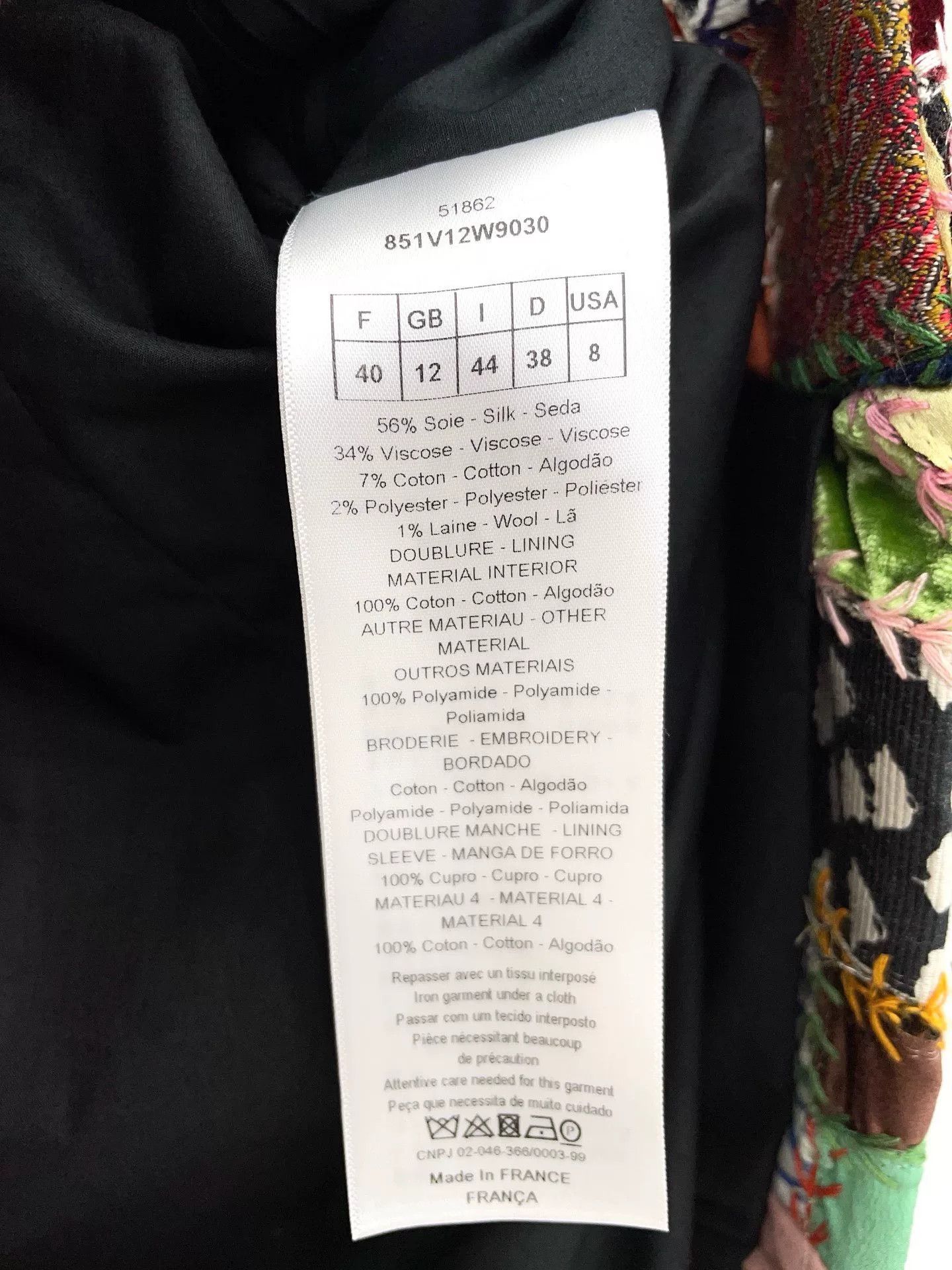Dior Dior Silk Embroidered Patchwork Blazer Size S / US 4 / IT 40 - 8 Thumbnail