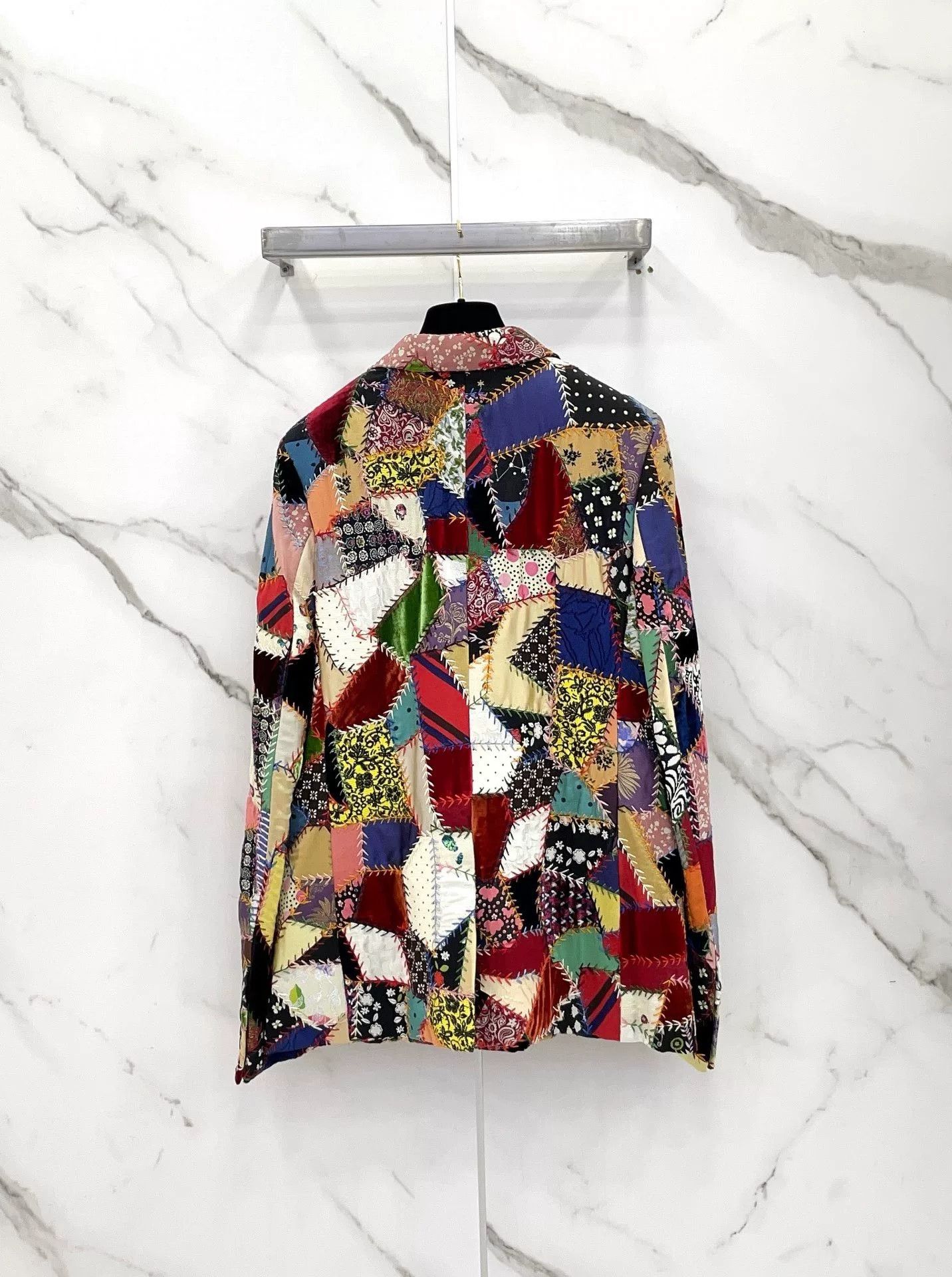 Dior Dior Silk Embroidered Patchwork Blazer Size S / US 4 / IT 40 - 2 Thumbnail