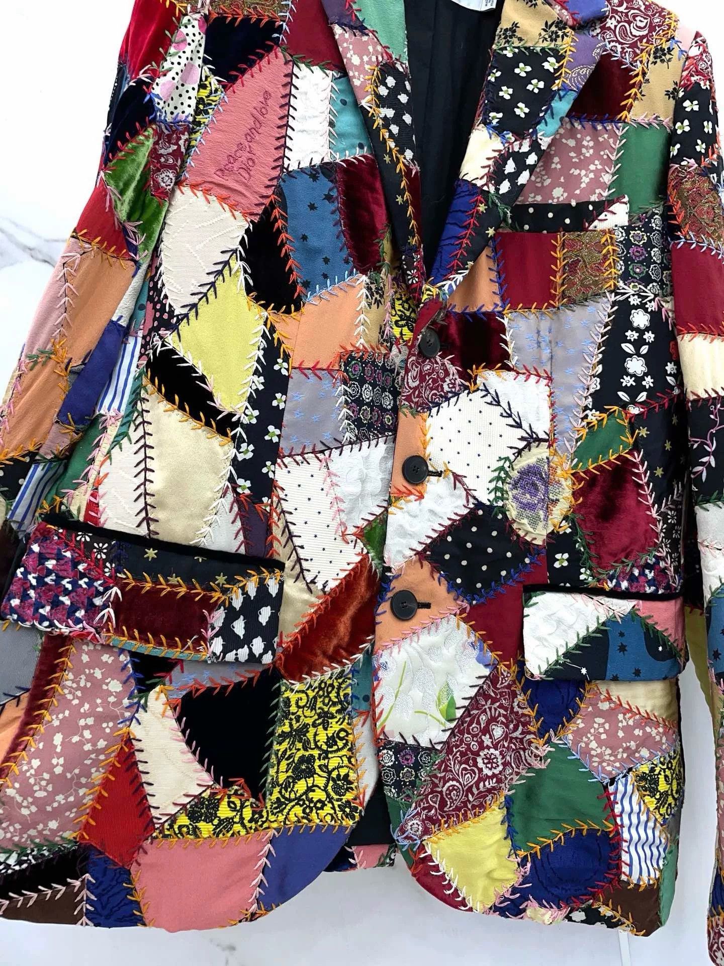Dior Dior Silk Embroidered Patchwork Blazer Size S / US 4 / IT 40 - 5 Thumbnail