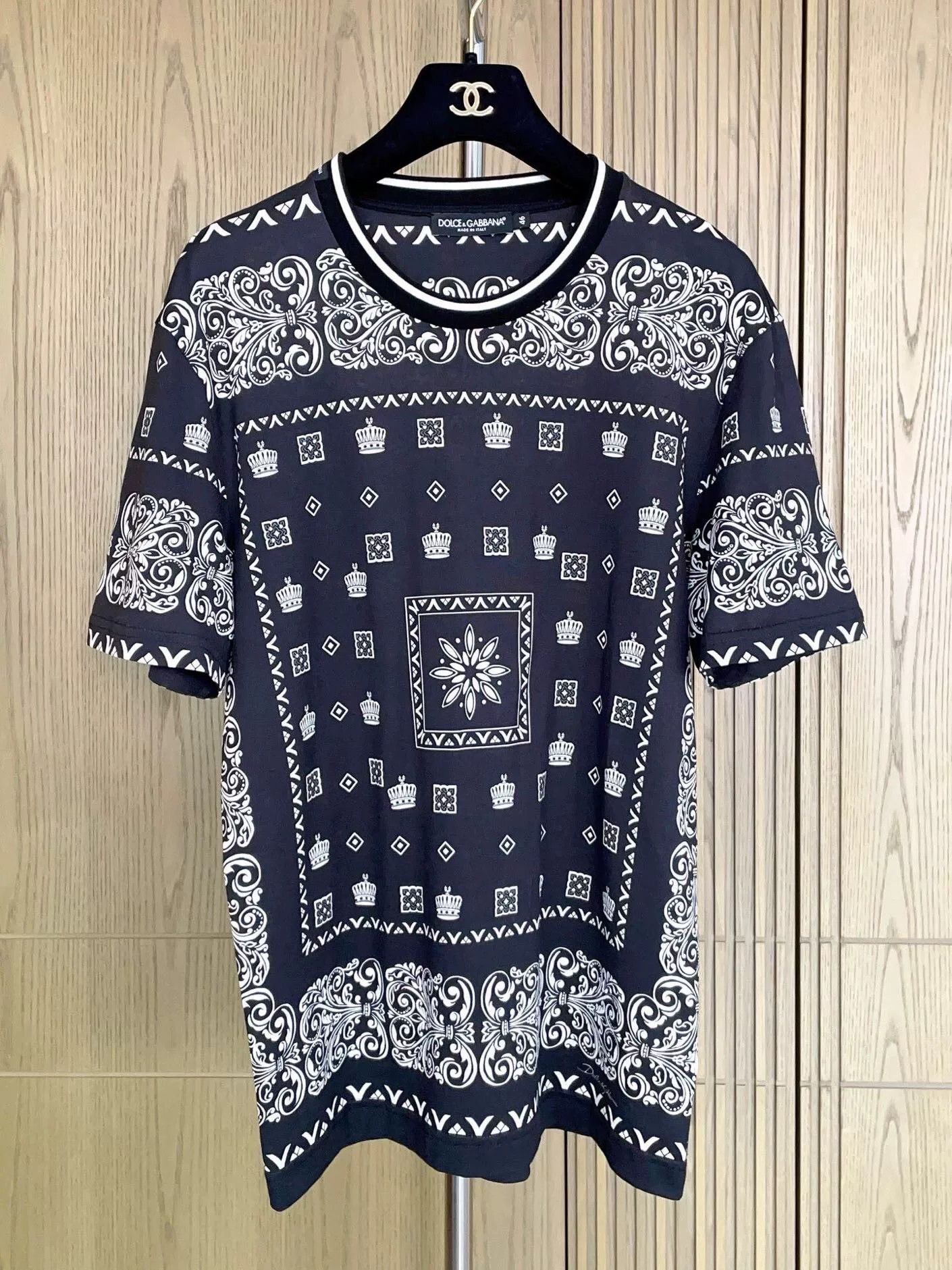 Dolce & Gabbana Dolce & Gabbana Black Crown Print T-Shirt Size US S / EU 44-46 / 1 - 4 Thumbnail
