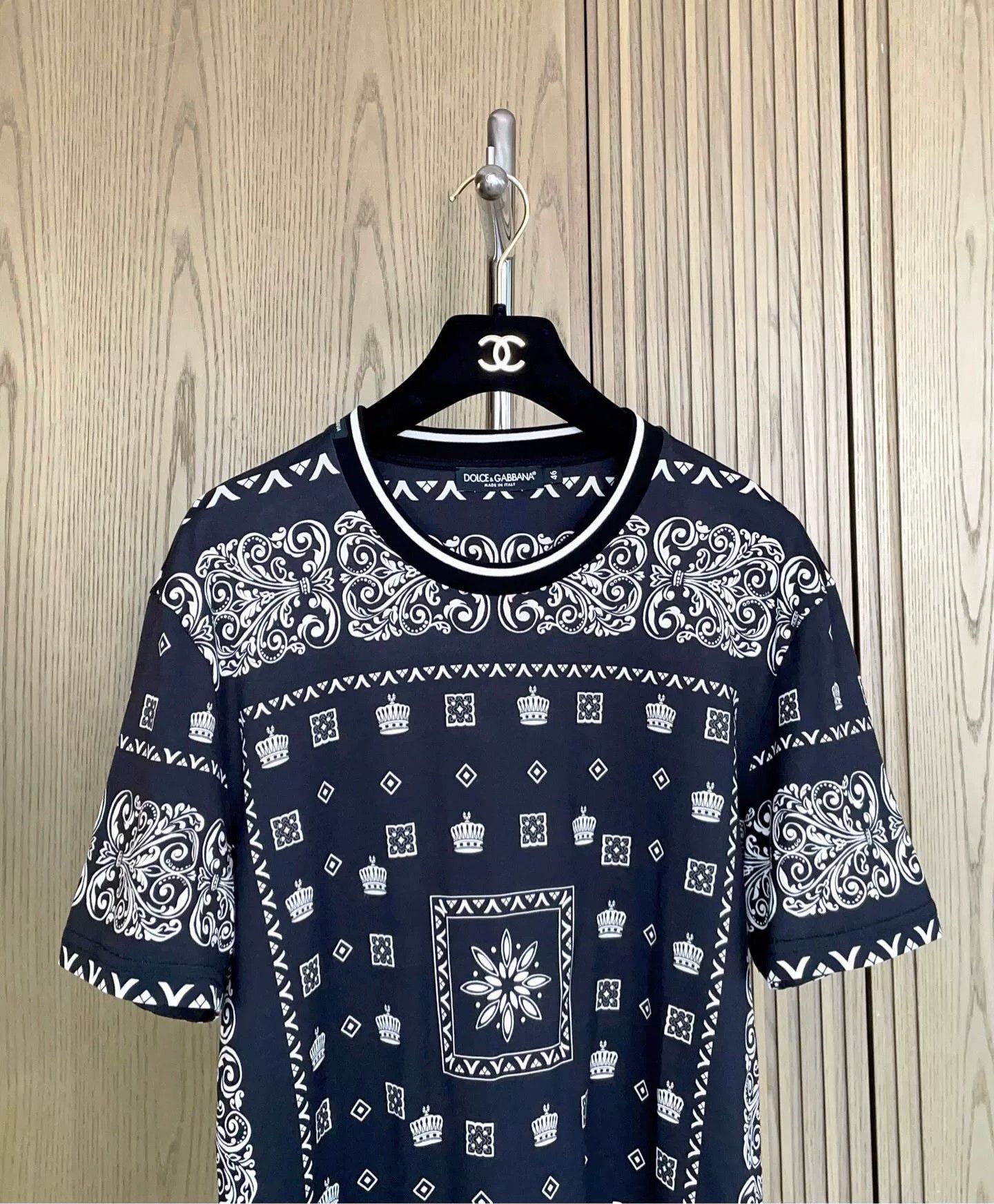 Dolce & Gabbana Dolce & Gabbana Black Crown Print T-Shirt Size US S / EU 44-46 / 1 - 3 Thumbnail