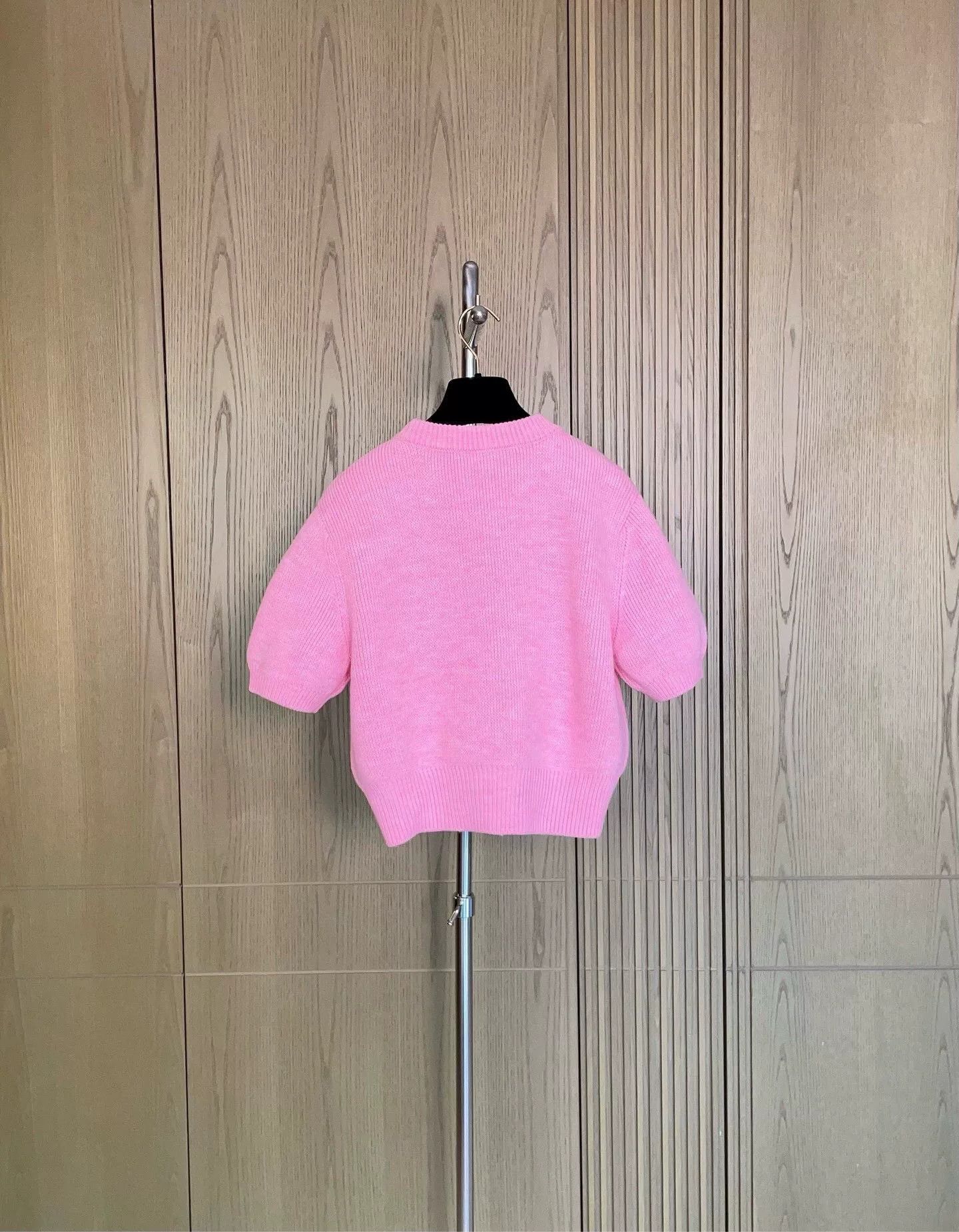 Alexander Wang Alexander Wang Pink Short-Sleeve Knit Top Size M / US 6-8 / IT 42-44 - 2 Thumbnail