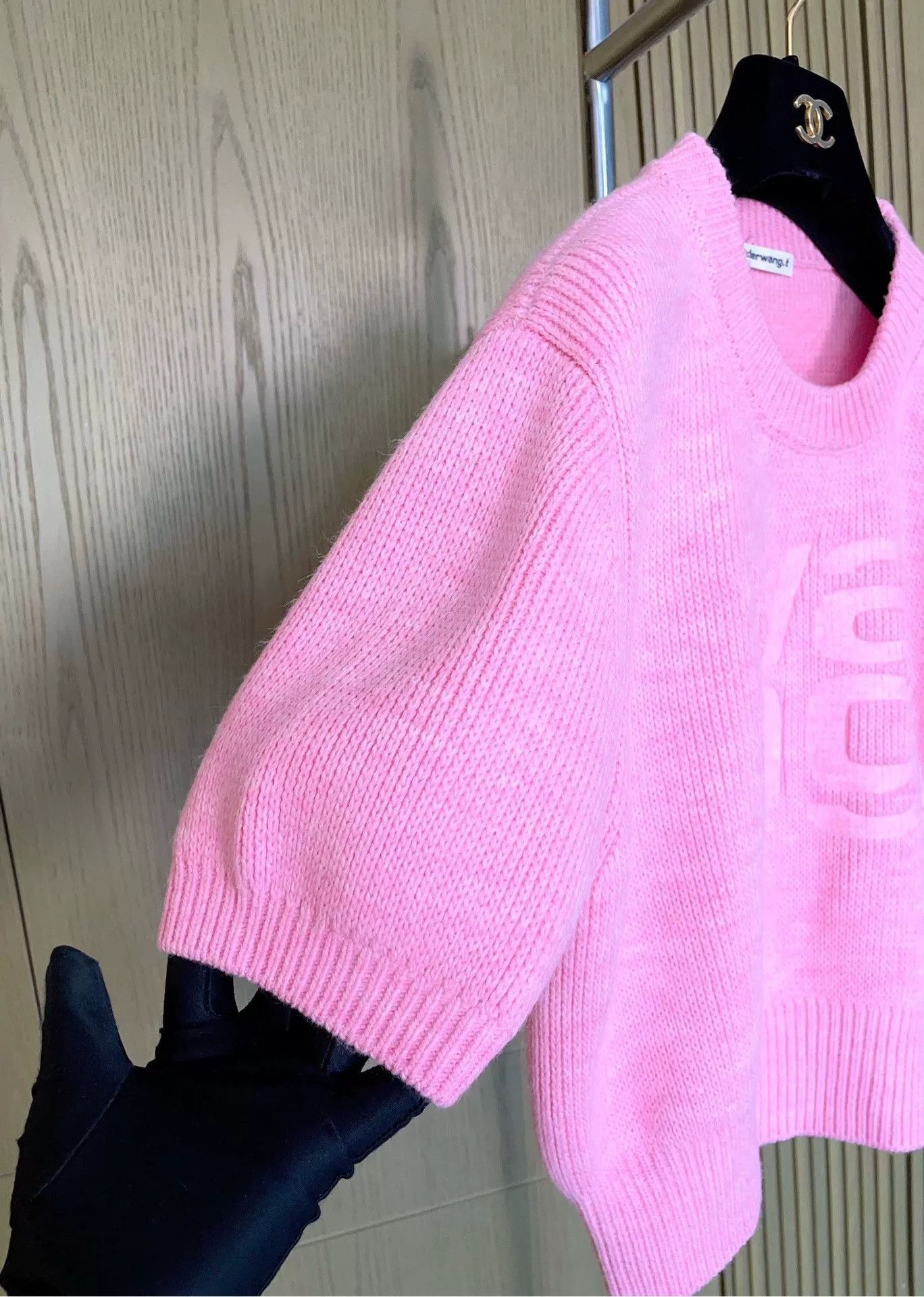 Alexander Wang Alexander Wang Pink Short-Sleeve Knit Top Size M / US 6-8 / IT 42-44 - 5 Thumbnail
