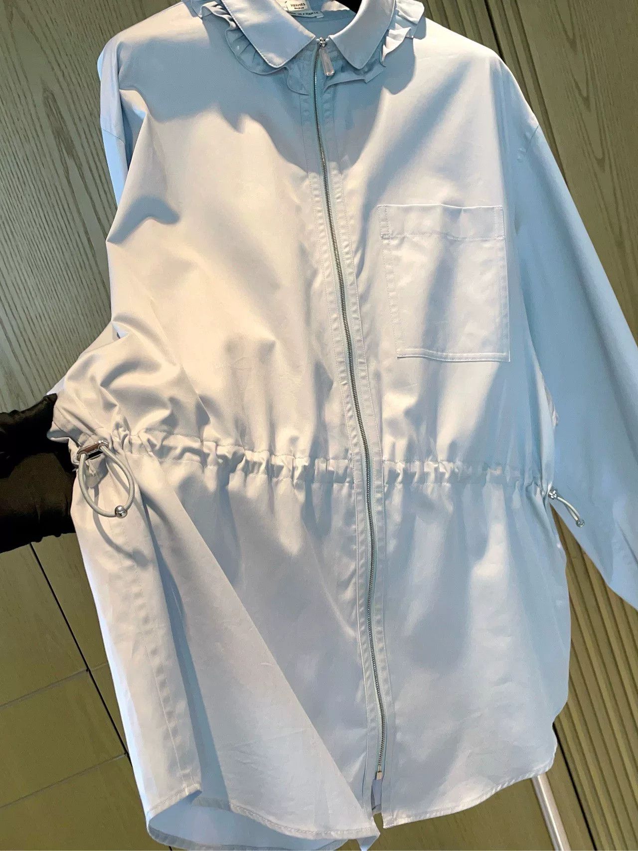 Hermes Hermes Gray Shirt Collar Waist Drawstring Jacket Size XS / US 0-2 / IT 36-38 - 7 Thumbnail