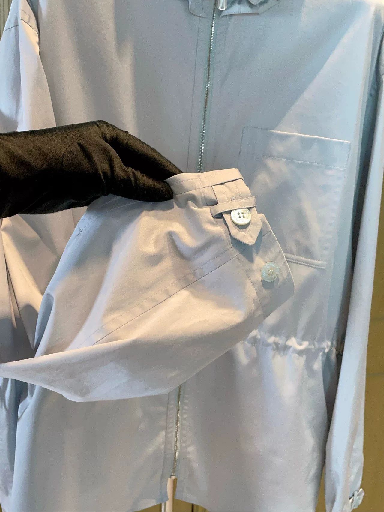 Hermes Hermes Gray Shirt Collar Waist Drawstring Jacket Size XS / US 0-2 / IT 36-38 - 5 Thumbnail