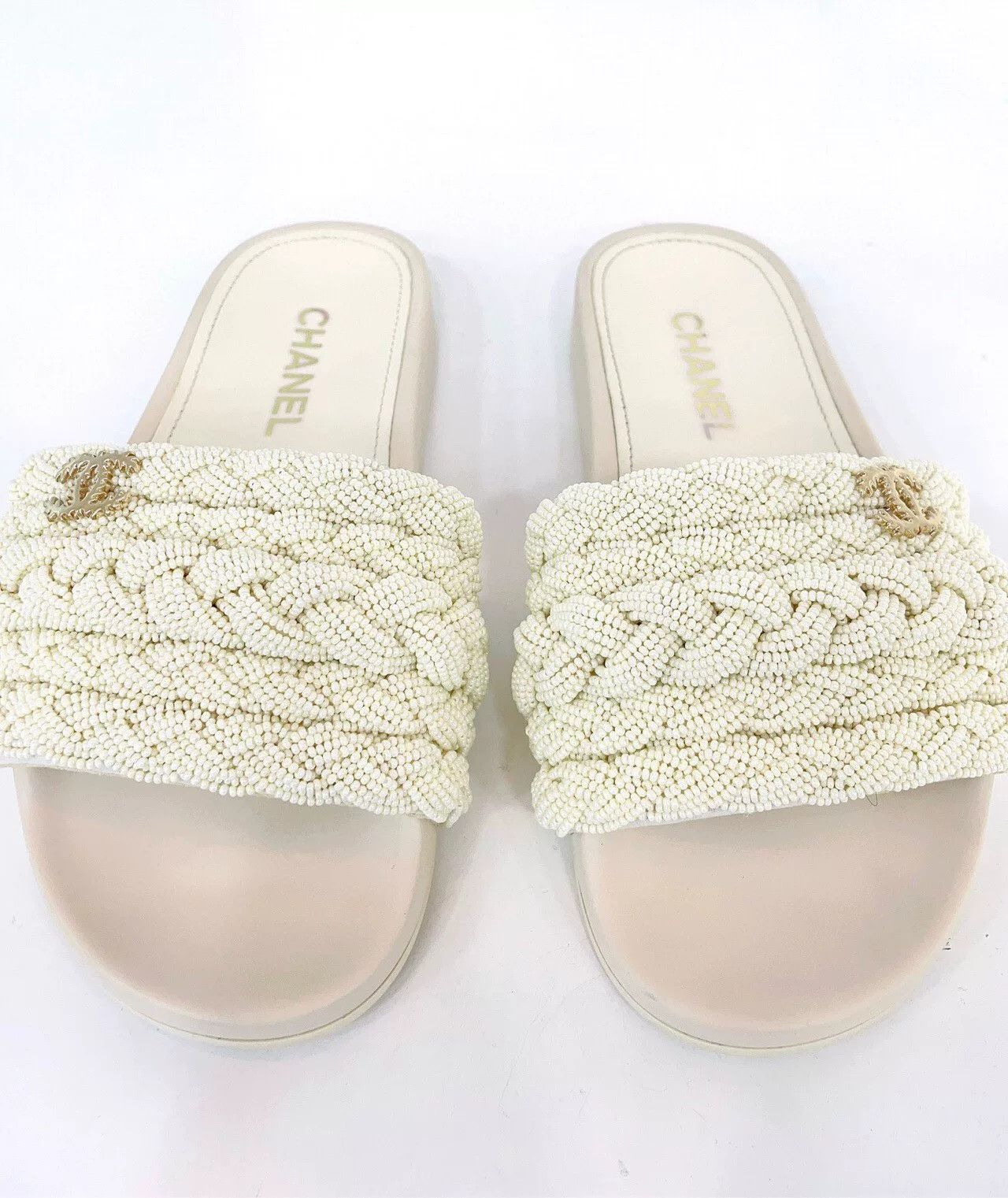 Chanel Chanel Pearl Slide Flat Sandals Size US 6 / IT 36 - 6 Thumbnail