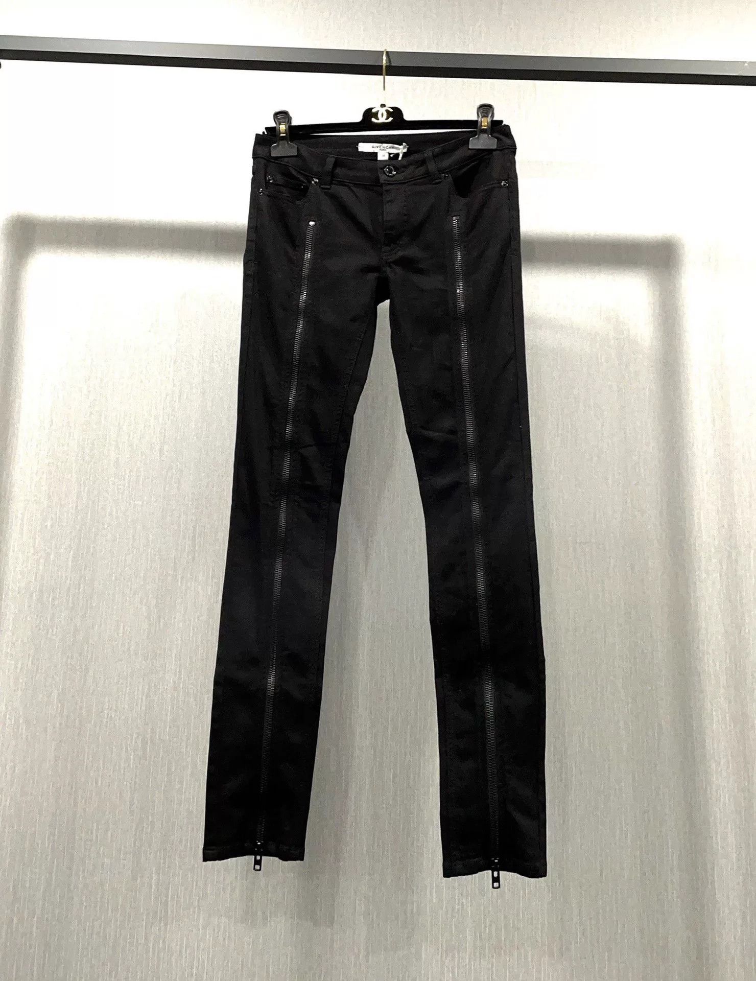 Givenchy GIVENCHY Black Zipper Design Skinny Jeans Size US 27 - 5 Thumbnail