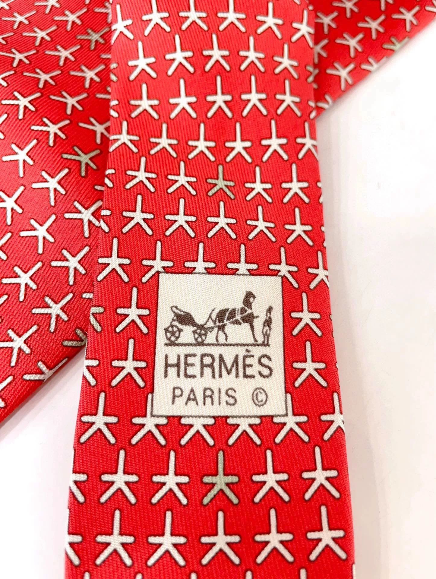Hermes Hermes Limited Men's Silk Tie Size ONE SIZE - 8 Thumbnail