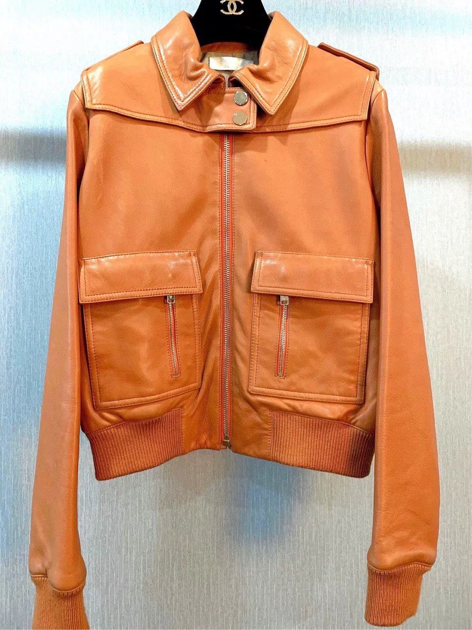 Chloe Chloe Brown Leather Jacket Size S / US 4 / IT 40 - 4 Thumbnail