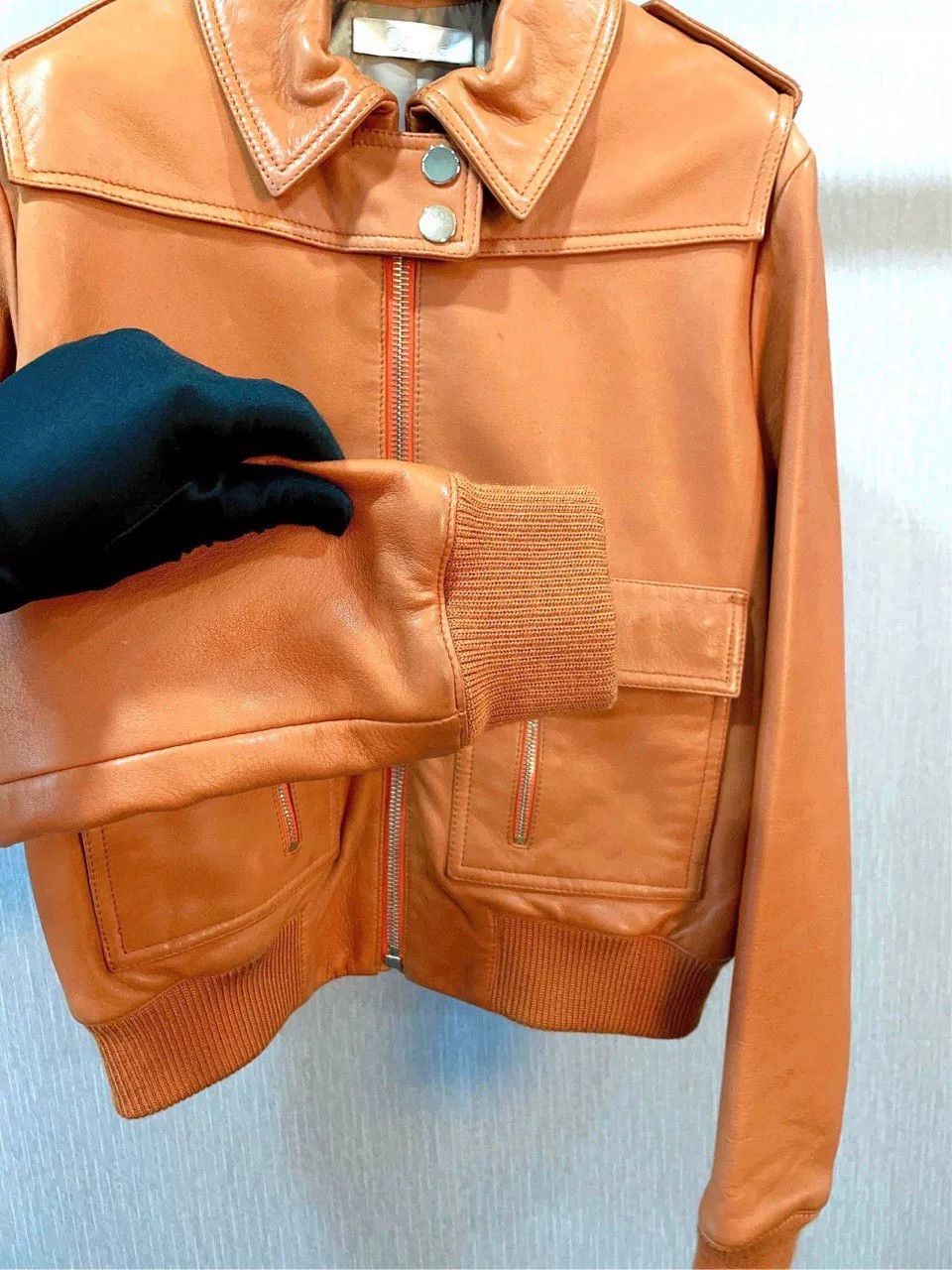 Chloe Chloe Brown Leather Jacket Size S / US 4 / IT 40 - 5 Thumbnail