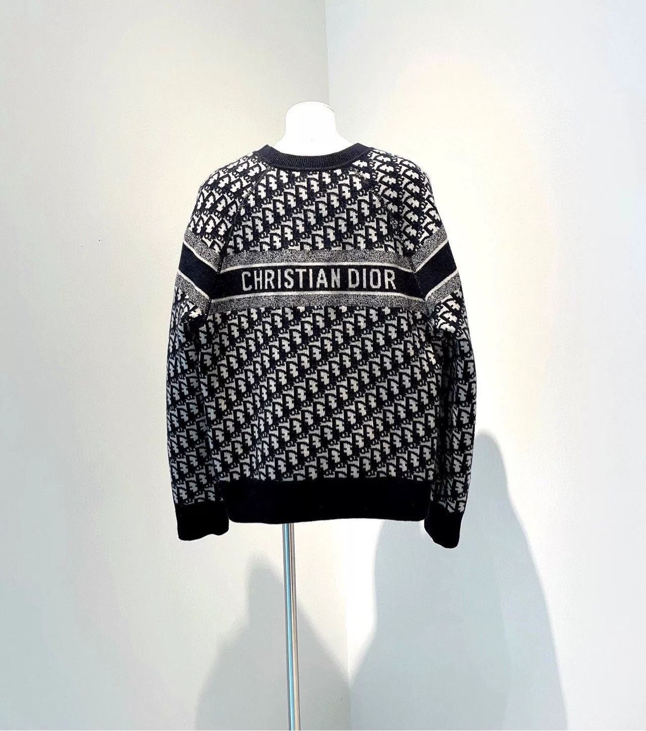 Dior Dior Round Neck Oversized Monogram Cashmere Sweater Size M / US 6-8 / IT 42-44 - 2 Thumbnail